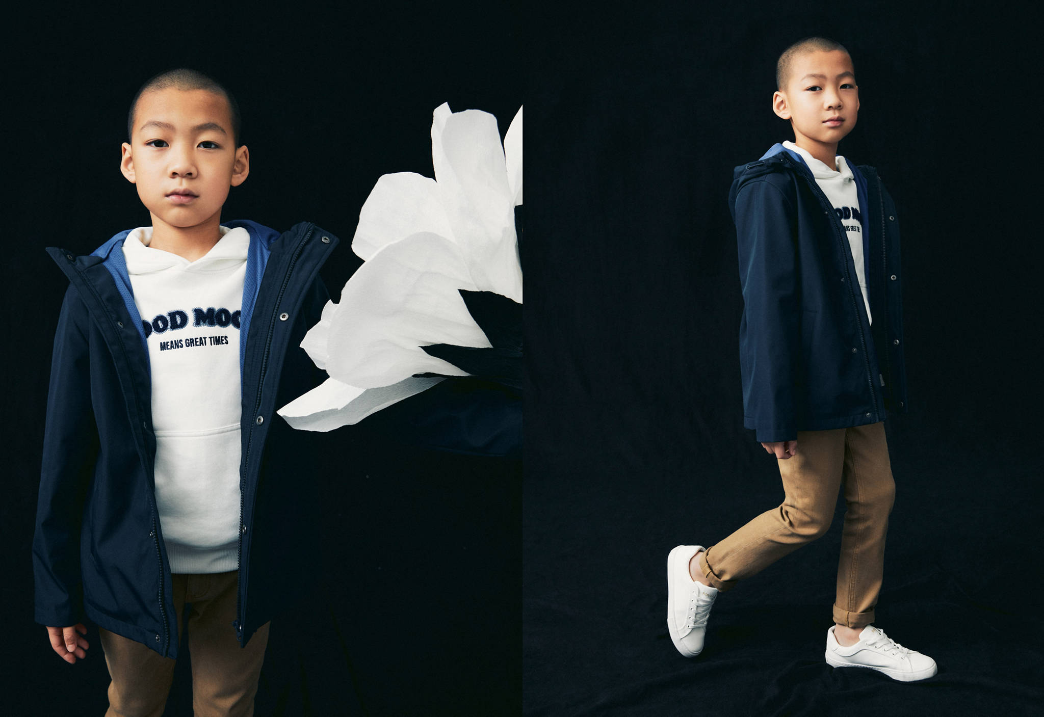 Hooded water-repellent parka - Panoramic plane