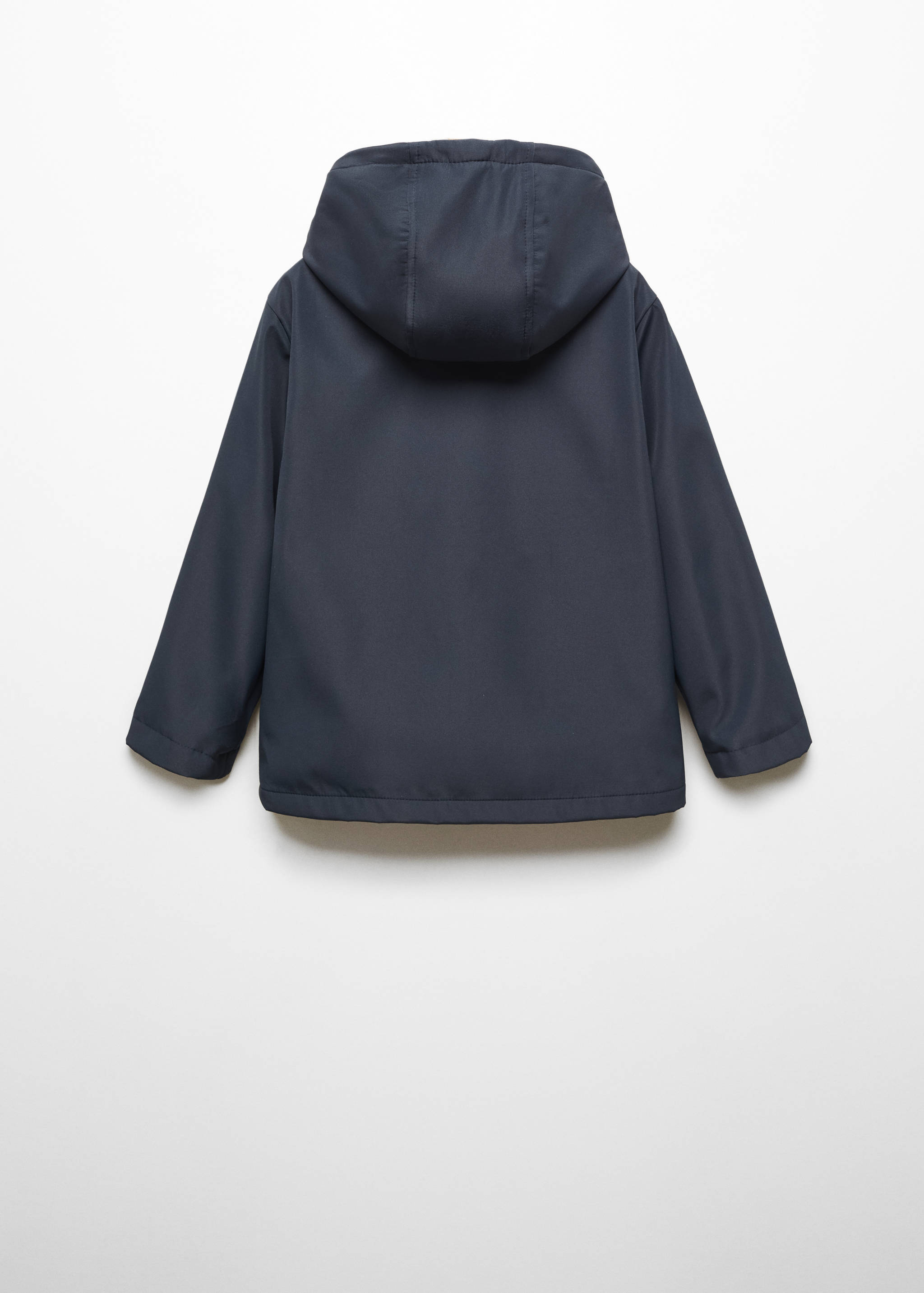 Hooded water-repellent barn jacket - Reverse of the article