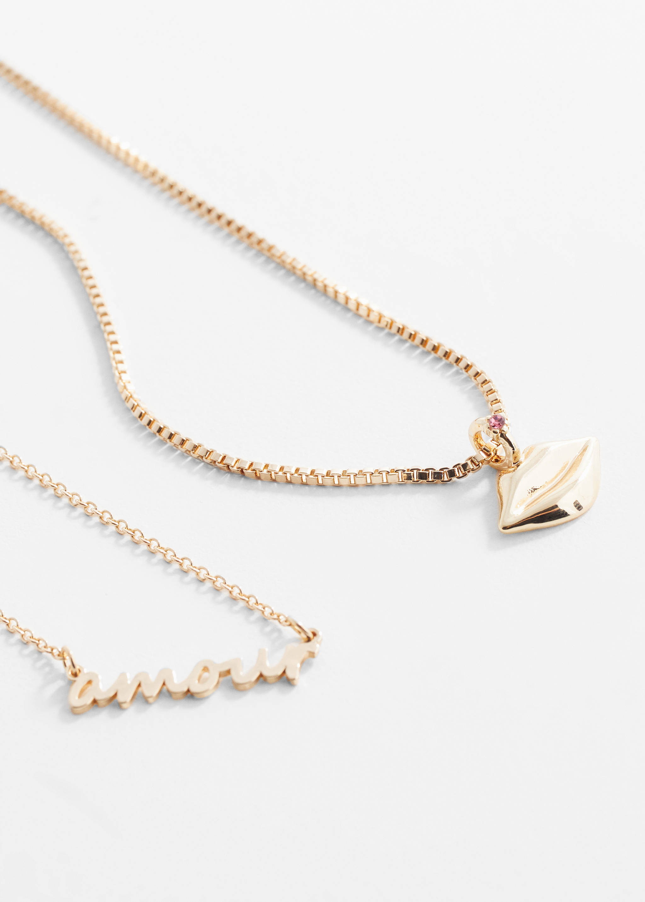 Zweireihige Lippen-Kette - Mittlere Ansicht