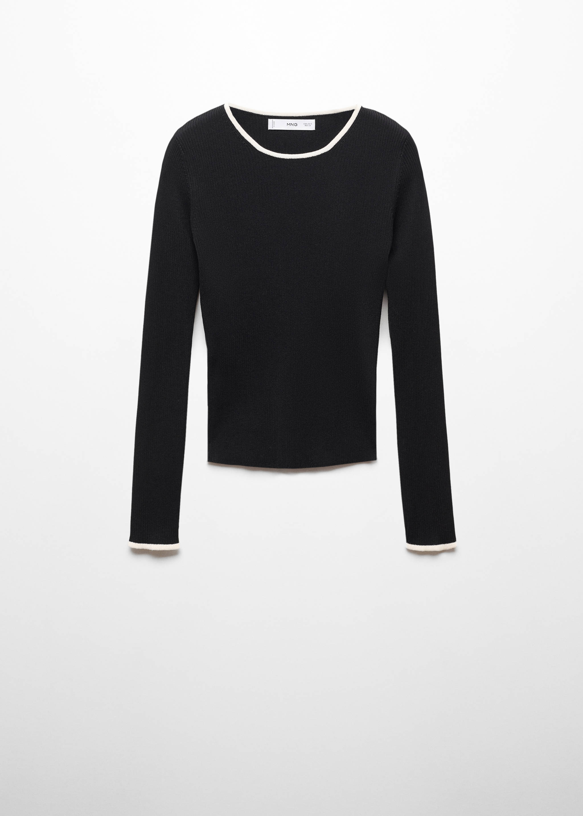 Contrast trim sweater - Article without model