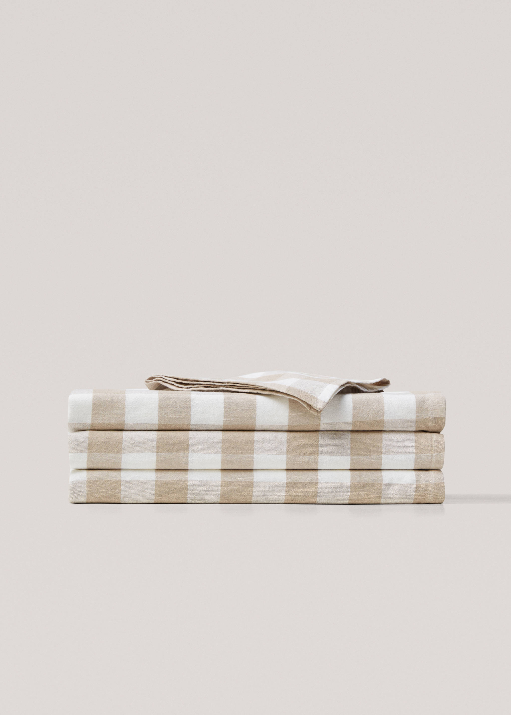 Nappe coton lin vichy 170x250 cm - Article sans modèle