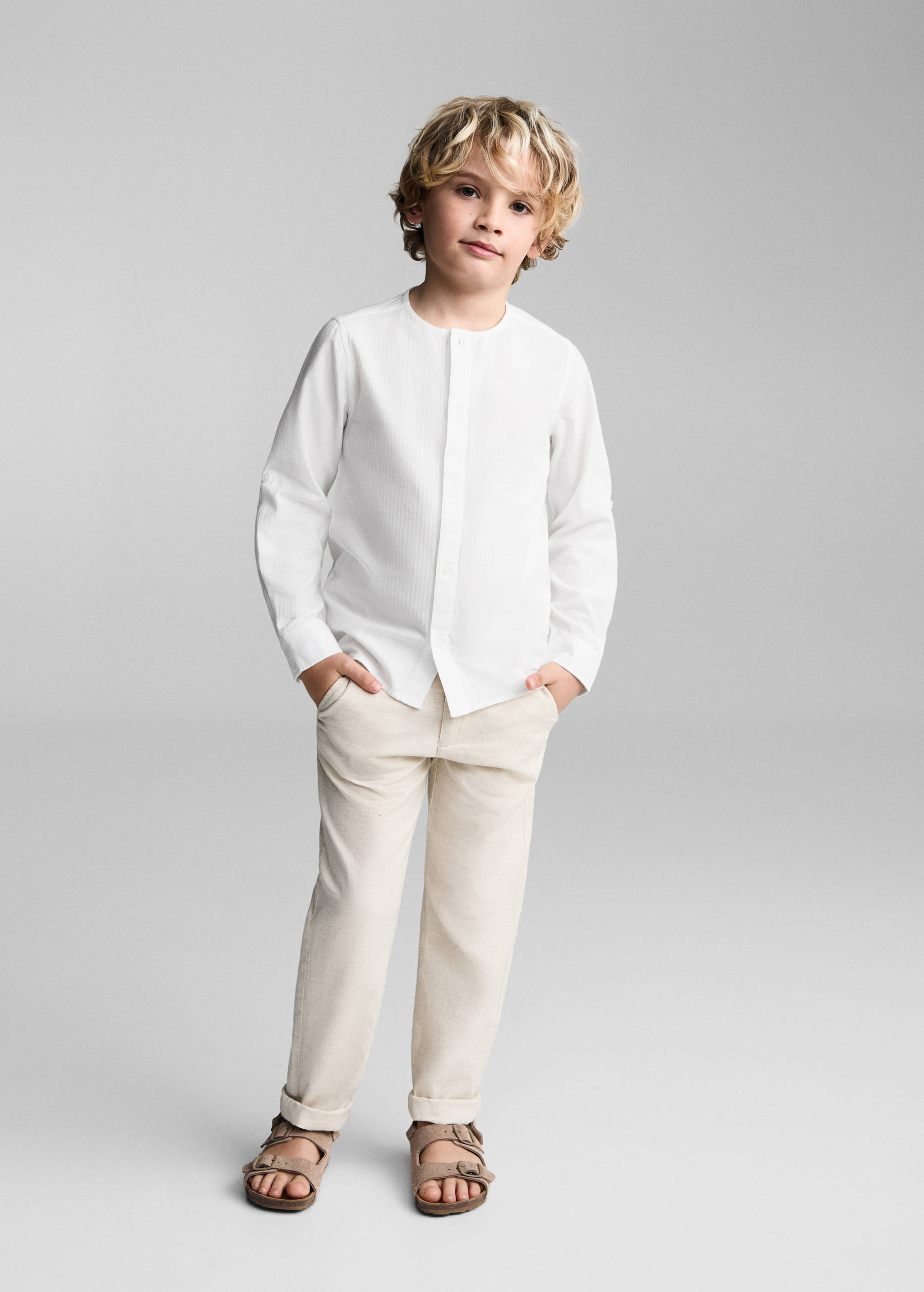 Chemise coton col rond - Plan général