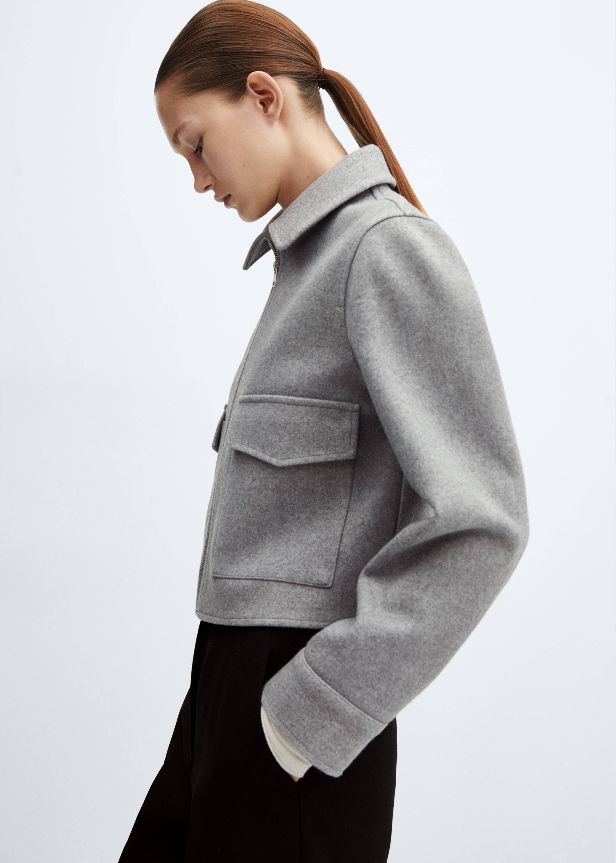 Jacket with zip pockets - Medium plane