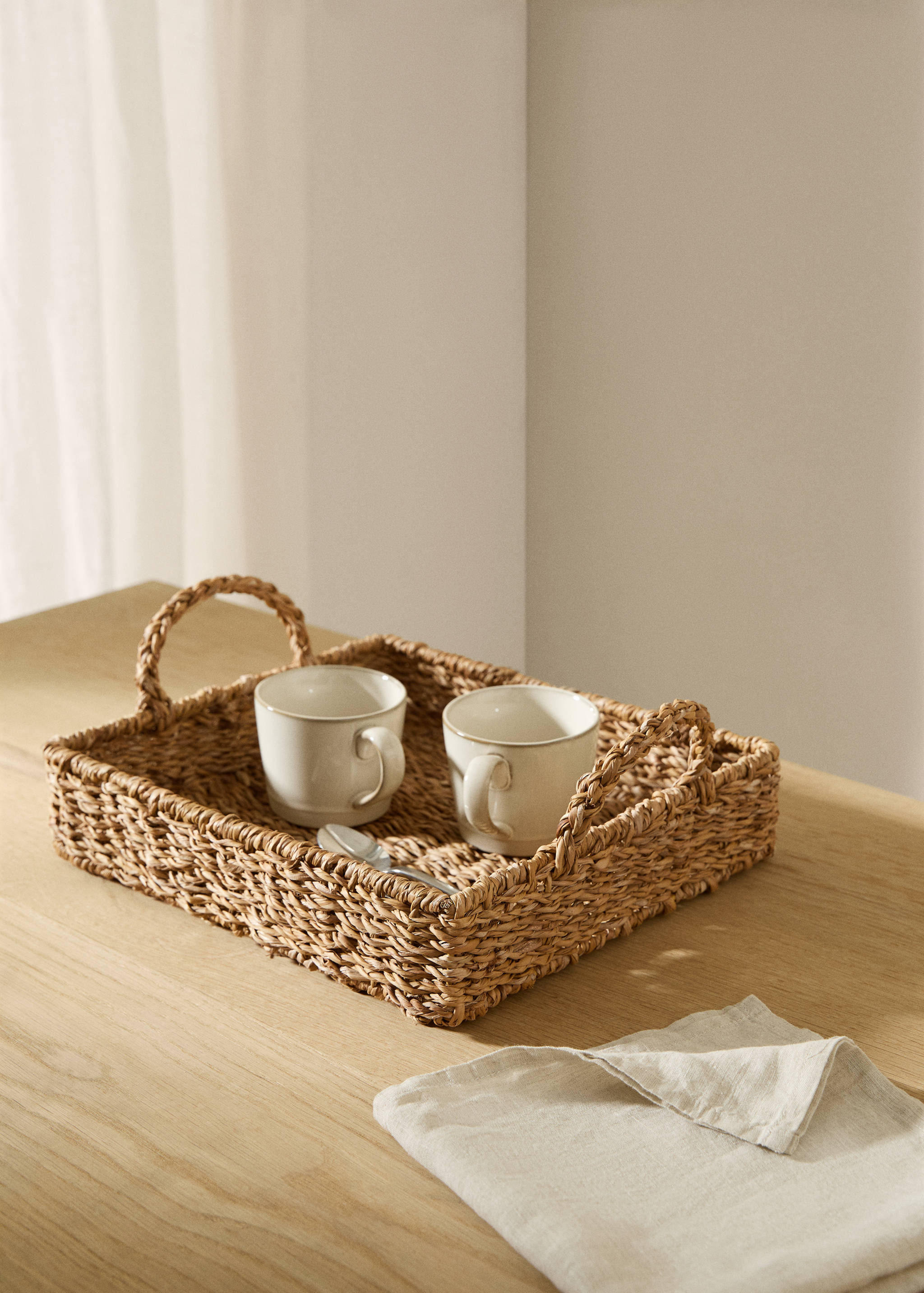 Square basket with handles - General plane