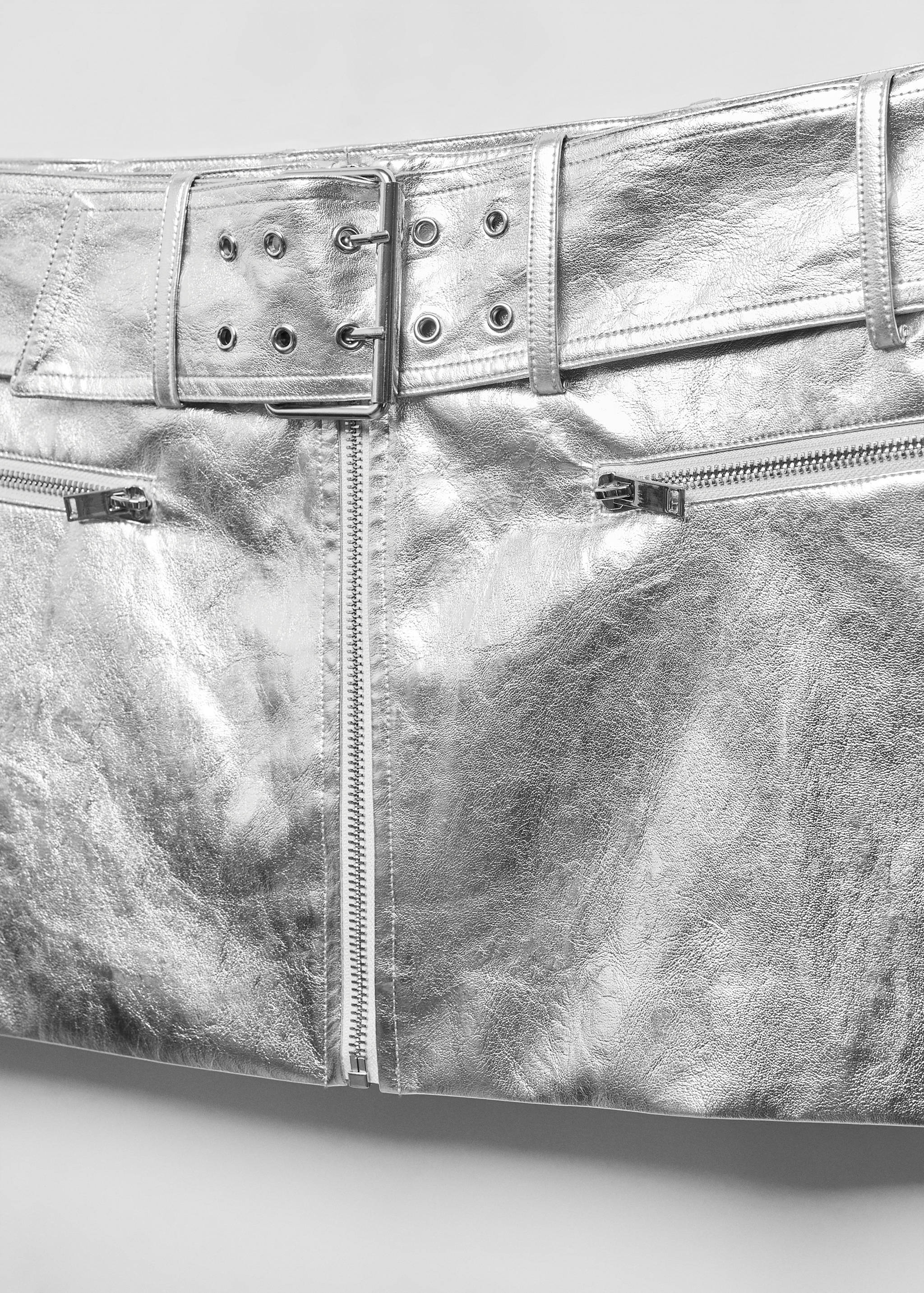 Metallic mini-skirt with belt - Details of the article 8