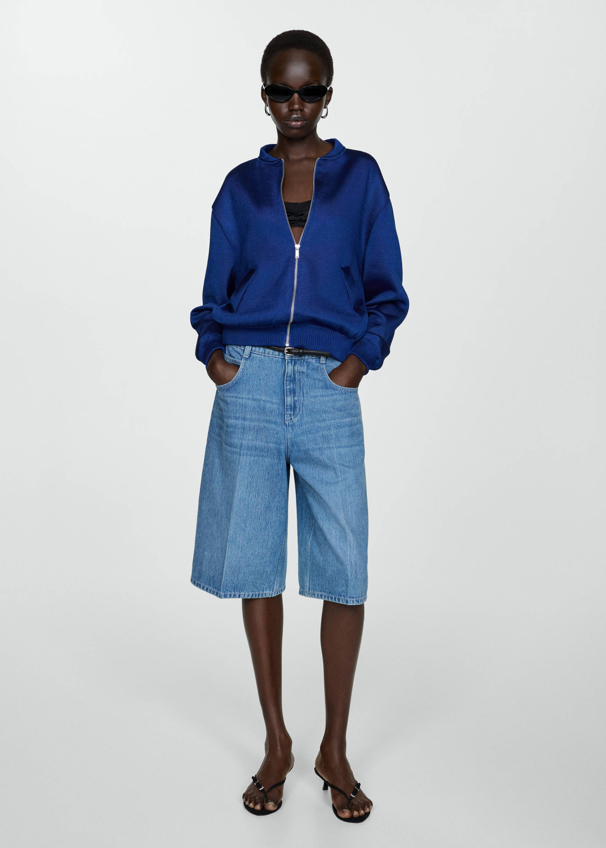 Knitted bomber jacket - General plane