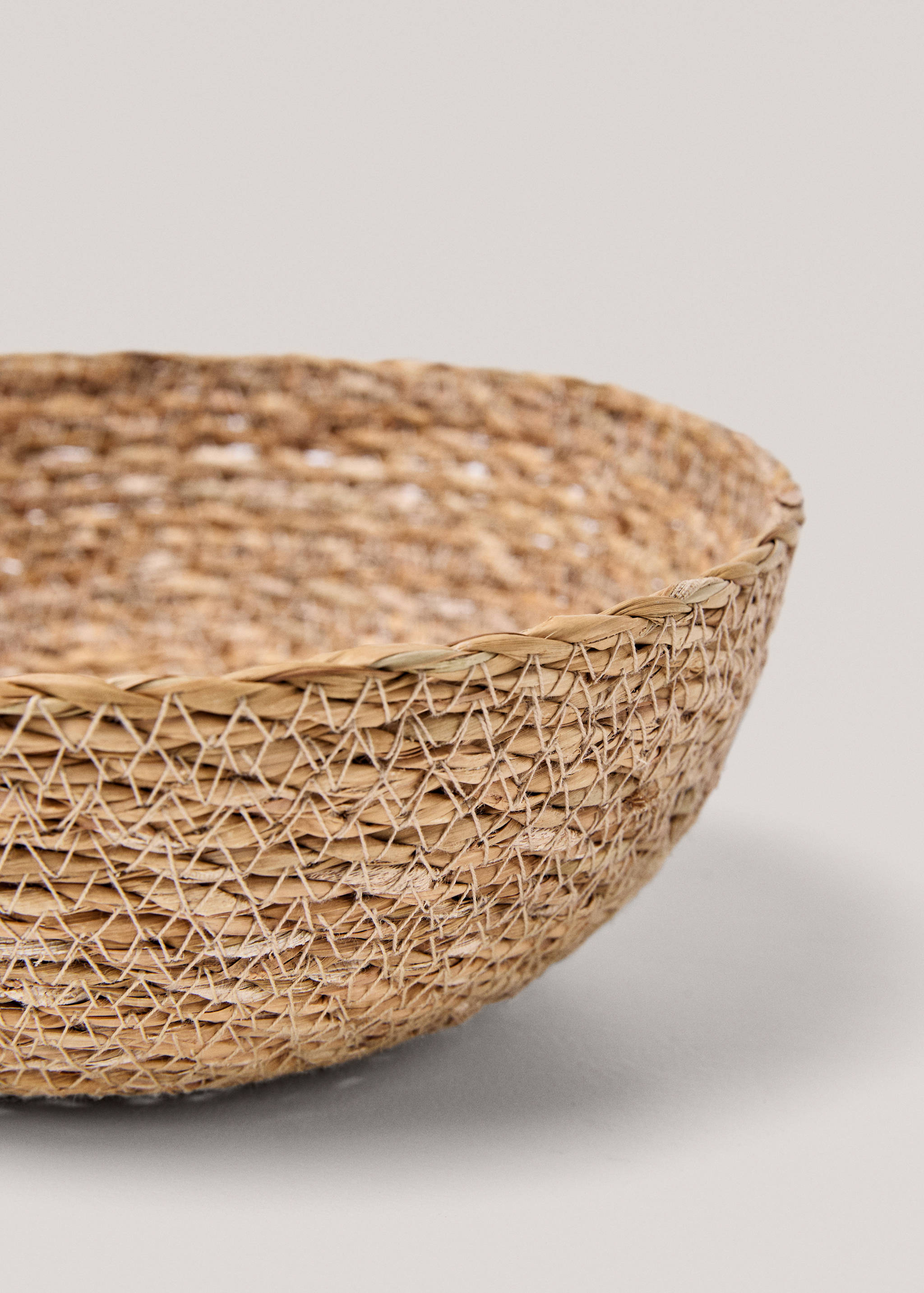 Καλάθι στρογγυλό φυσικές ίνες 20x7 εκ - Λεπτομέρεια του προϊόντος 1
