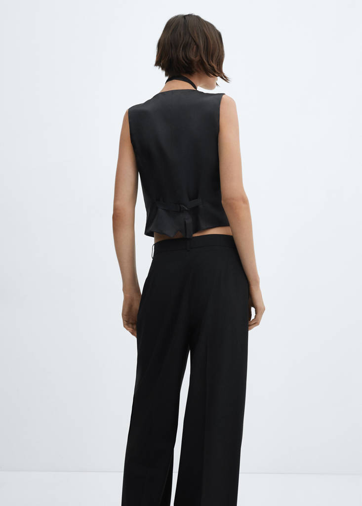 Suit waistcoat with buttons — Black