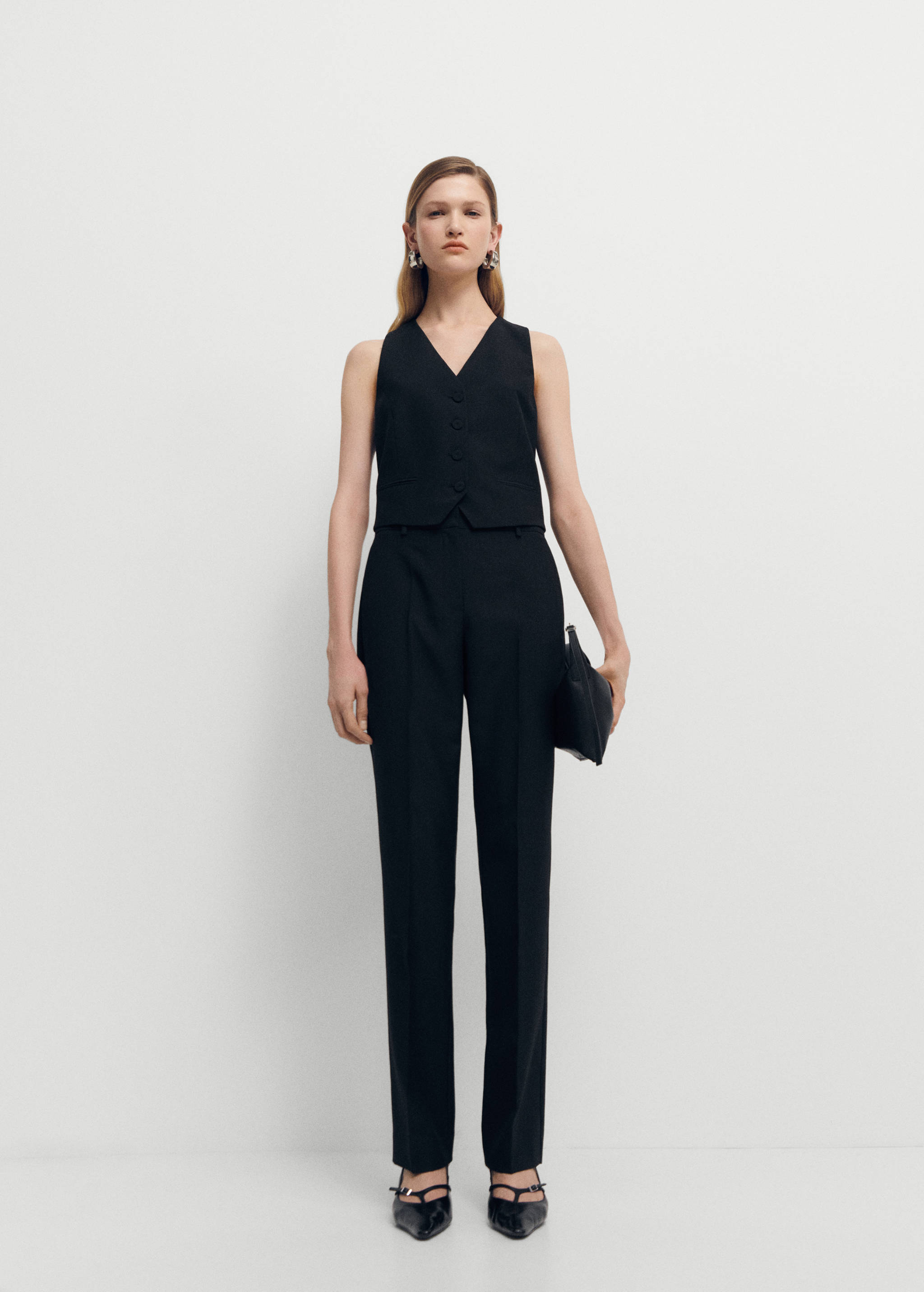 Chaleco traje lana - Plano general