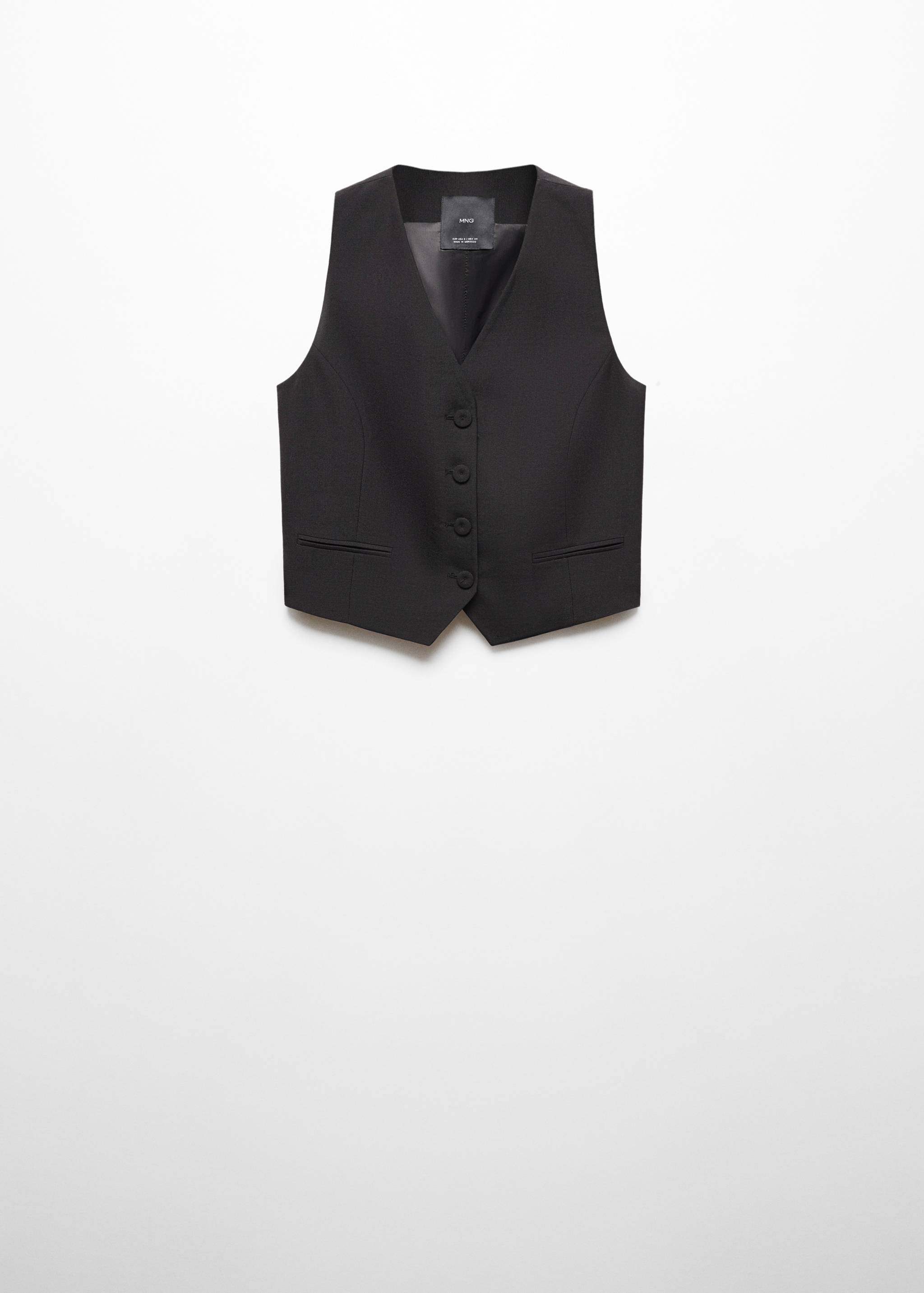 Check wool-blend suit waistcoat - Article without model