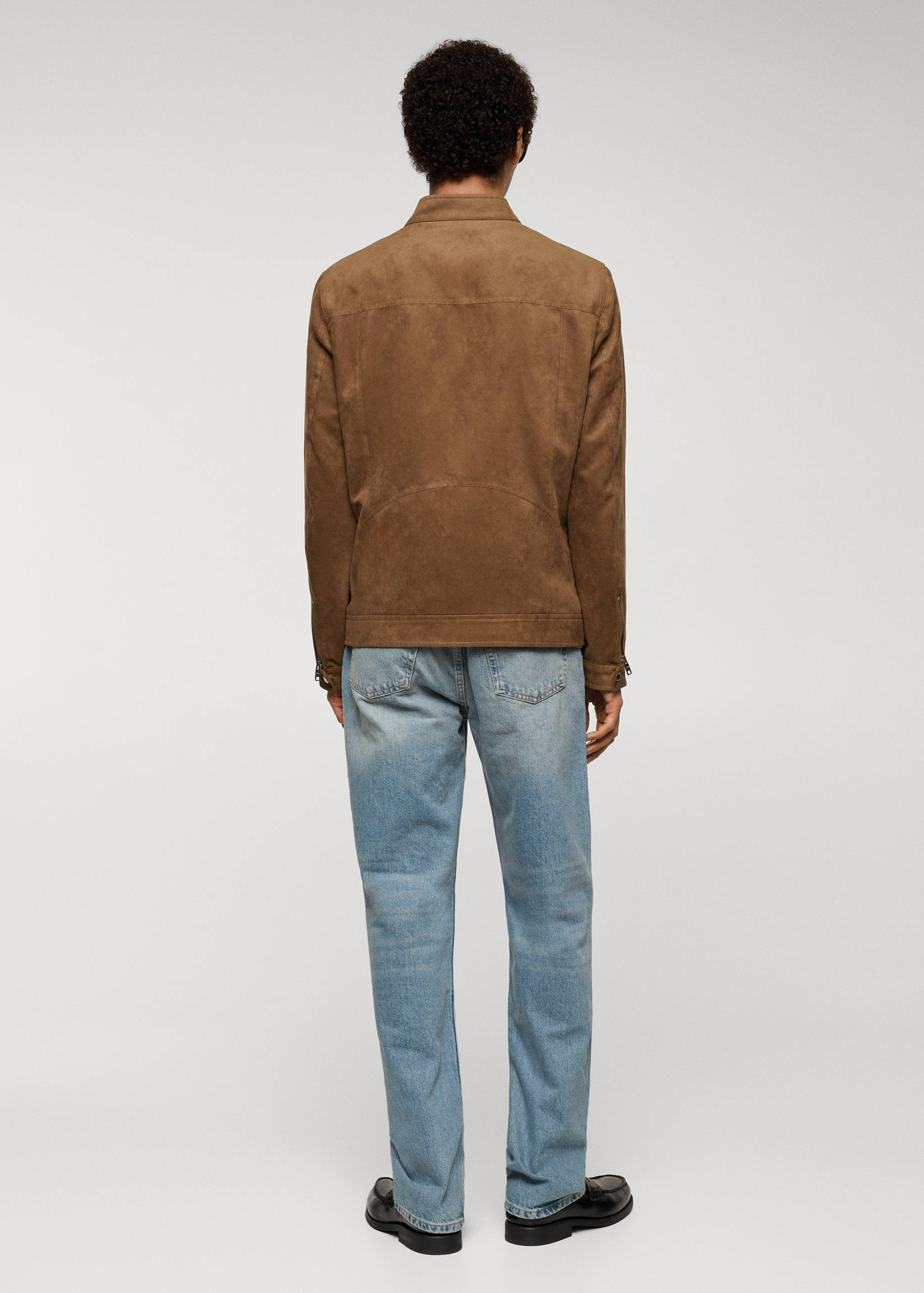 Blouson imitation daim fermeture Éclair - Verso de l’article