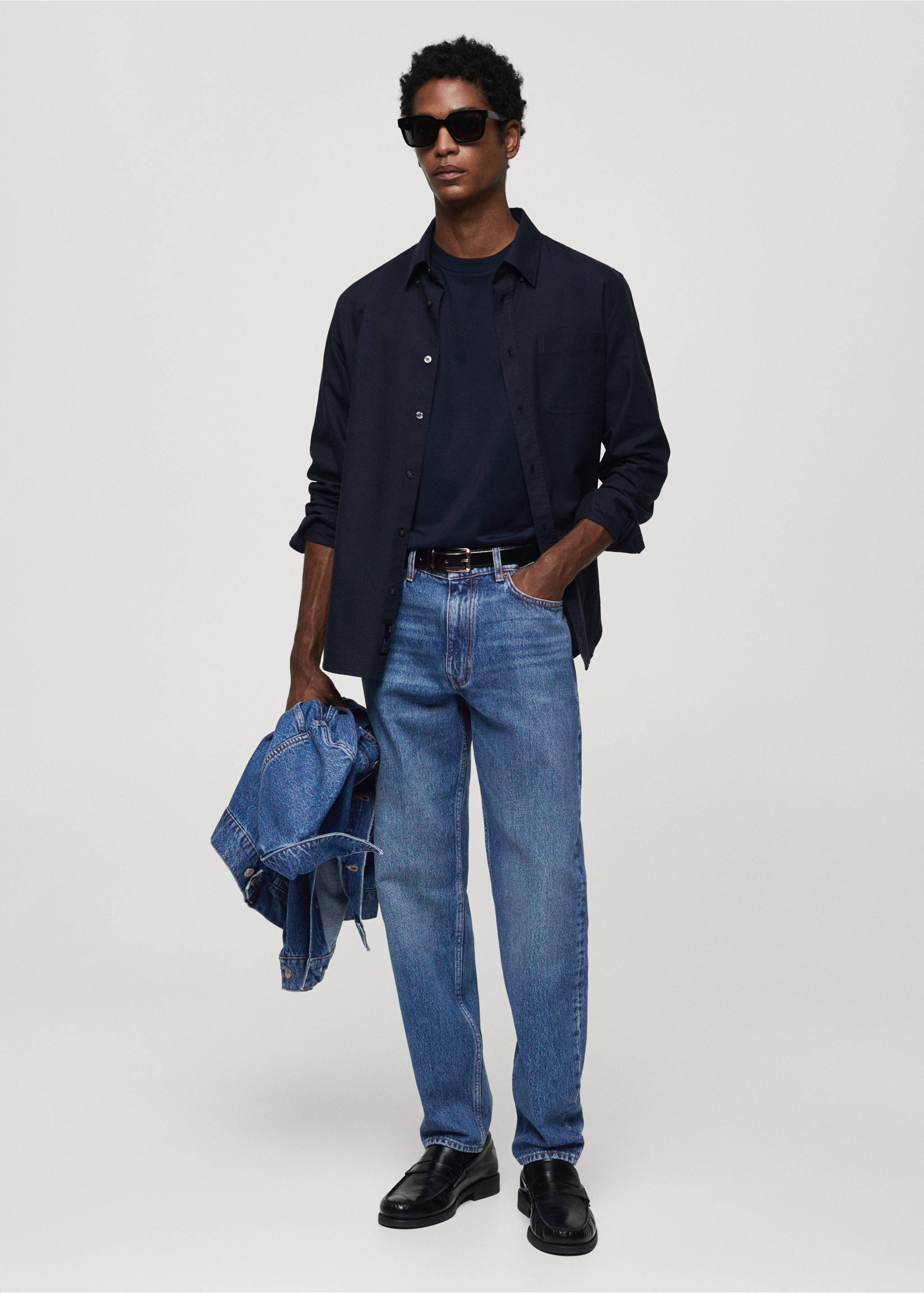 Jeans Bob straight fit - Plano general, Azul oscuro. Ref: 67054442-00.