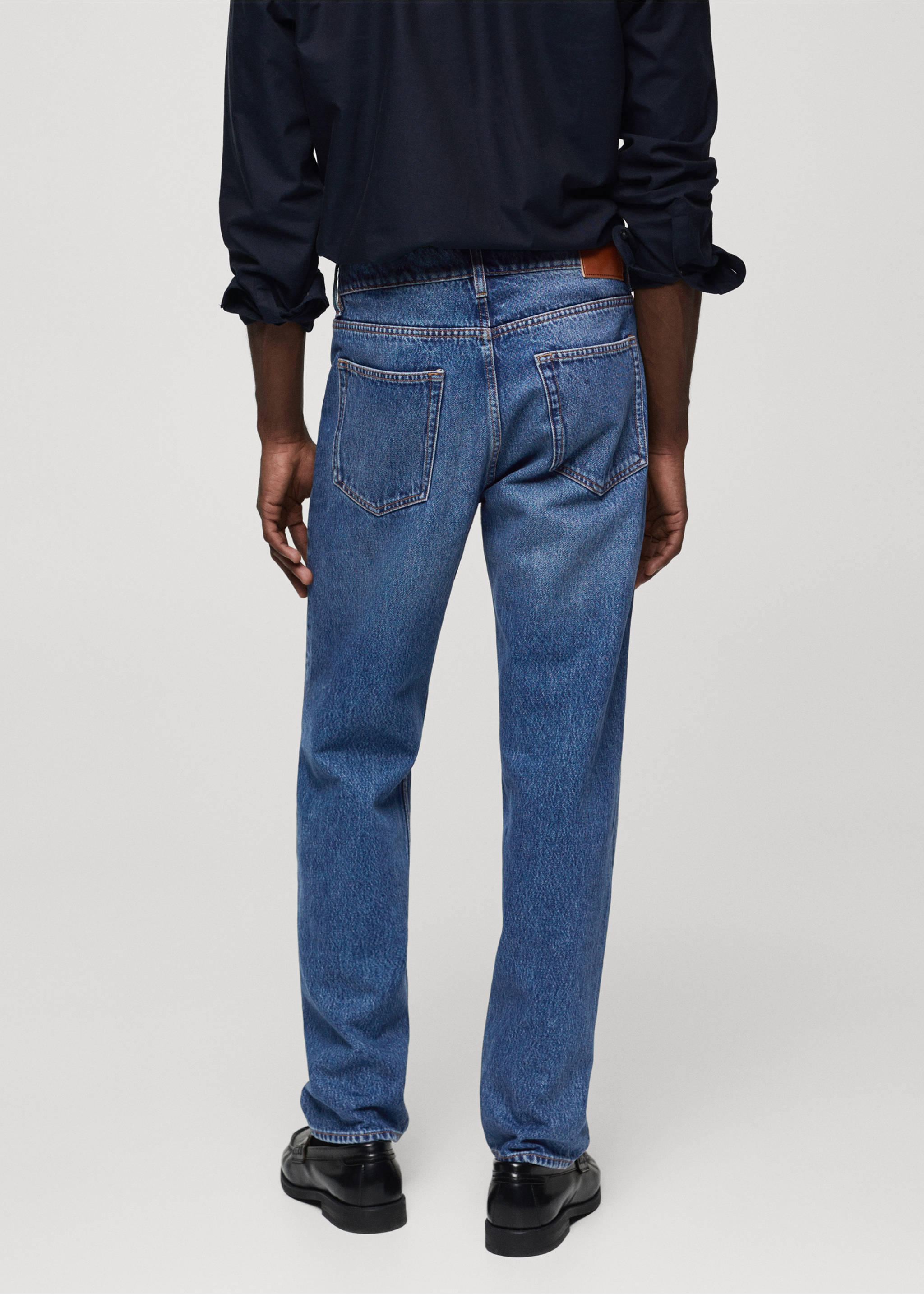 Jeans Bob straight fit - Reverso del artículo, Azul oscuro. Ref: 67054442-00.