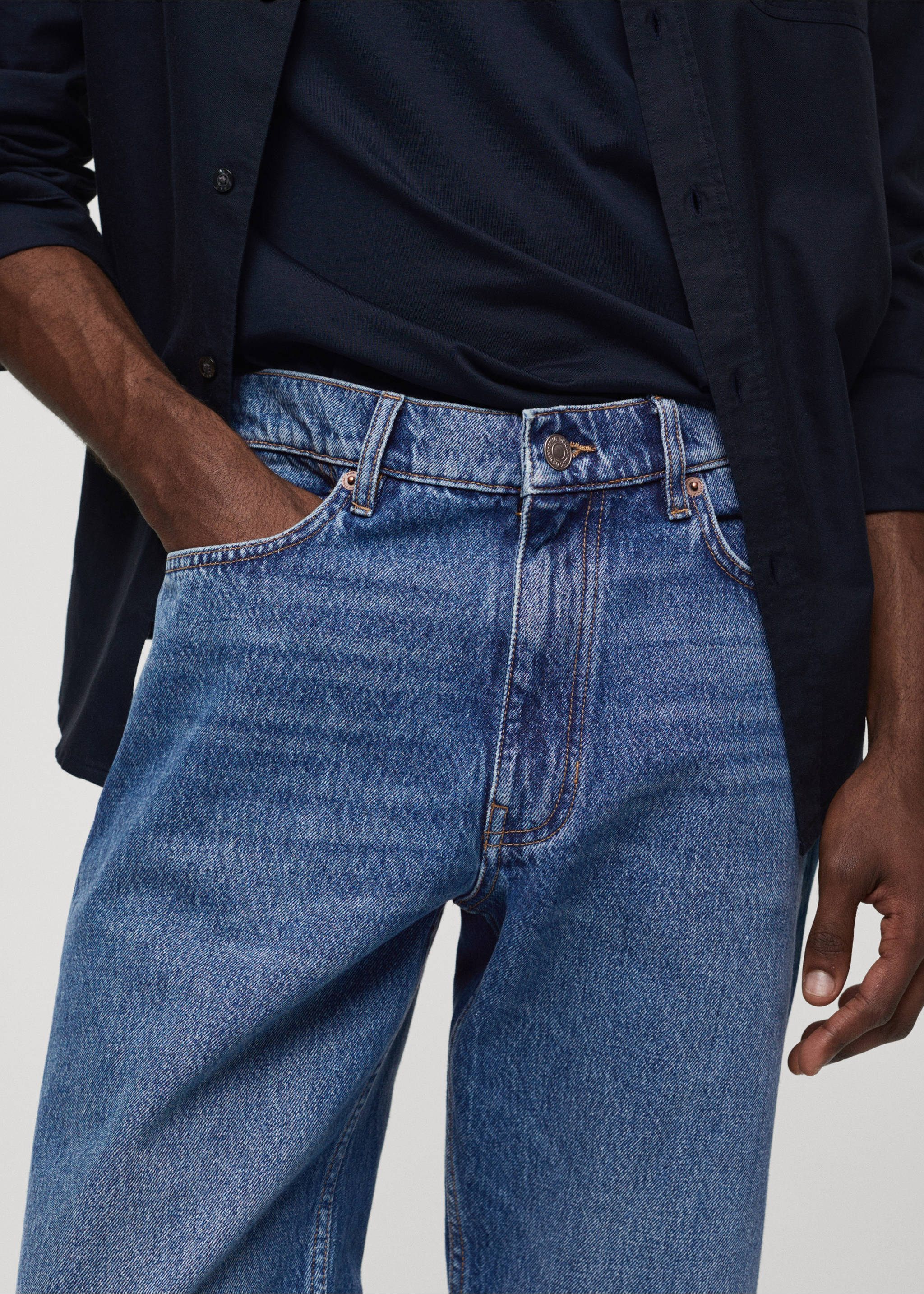 Jeans Bob straight fit - Detalle del artículo 1, Azul oscuro. Ref: 67054442-00.