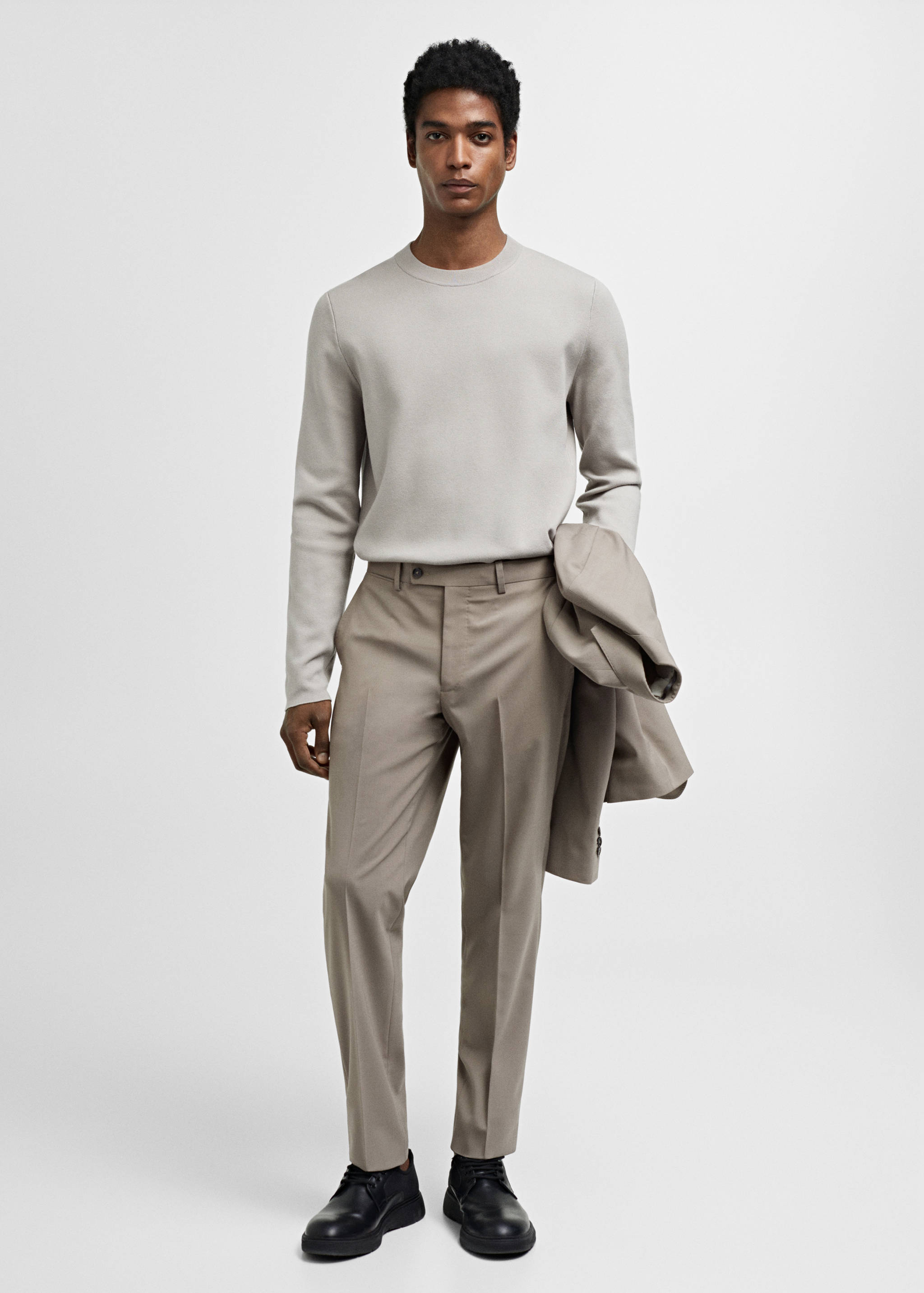 Pantalon de costume slim fit laine - Plan général