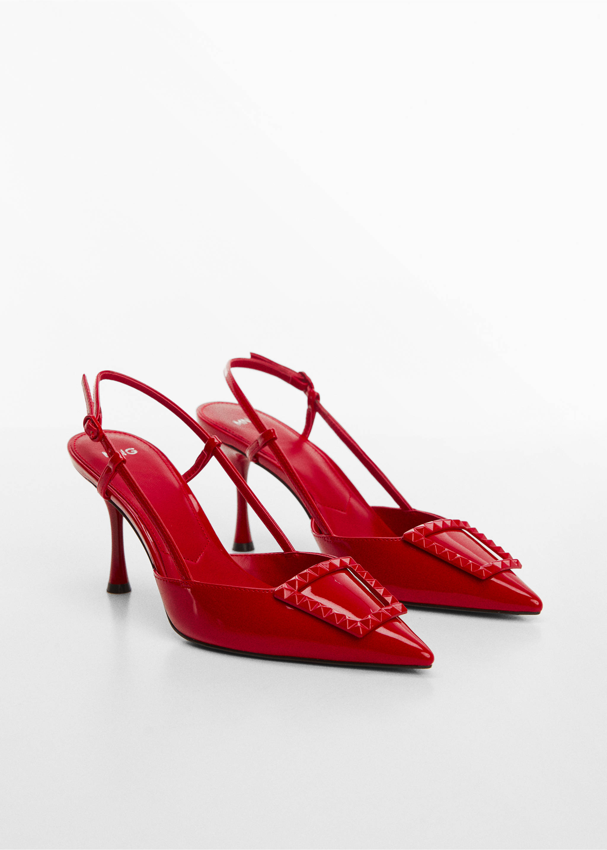 sling back heel shoes - Medium plane, Red. Ref: 67054447-00.