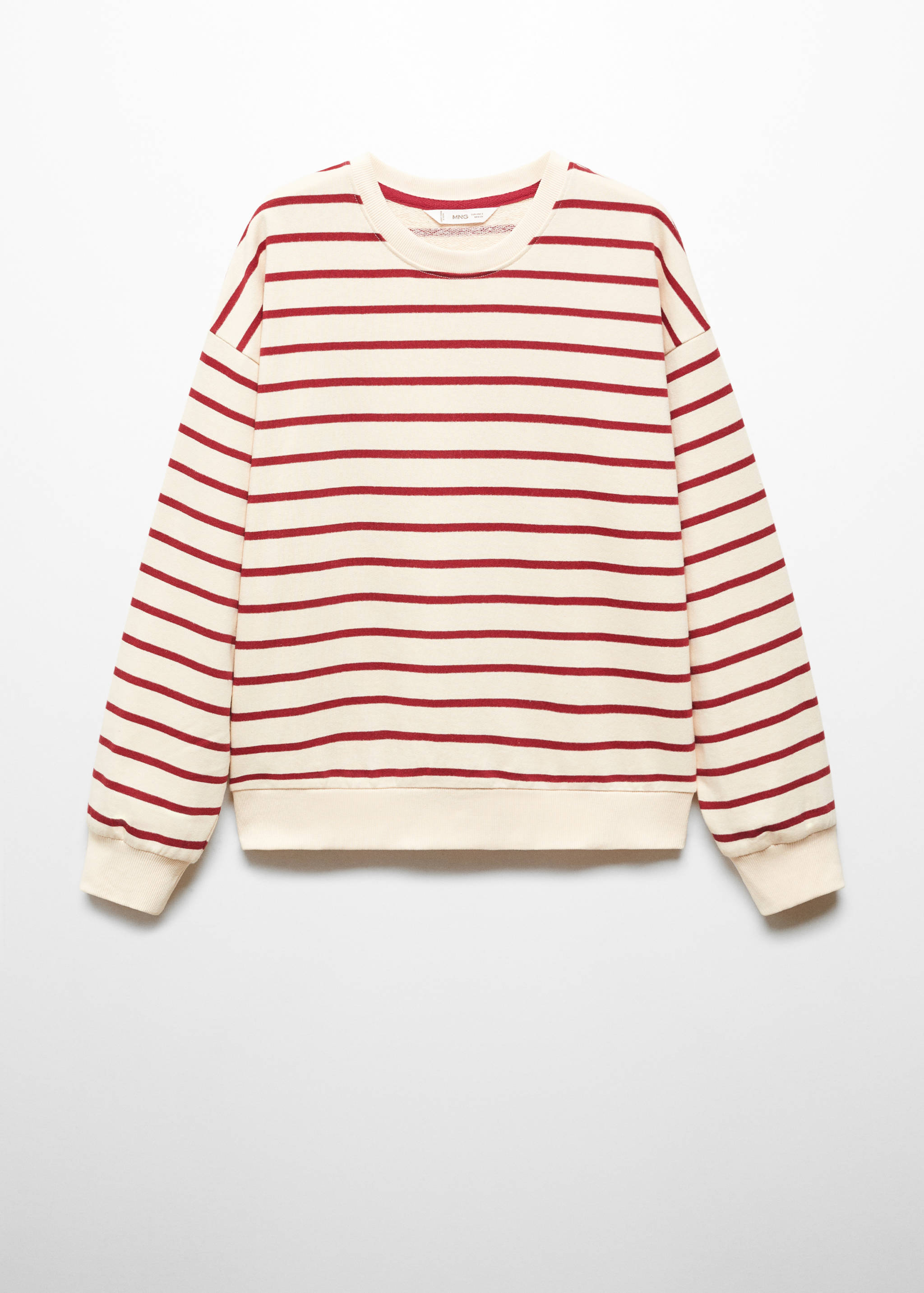 Striped cotton-blend sweatshirt - Article without model