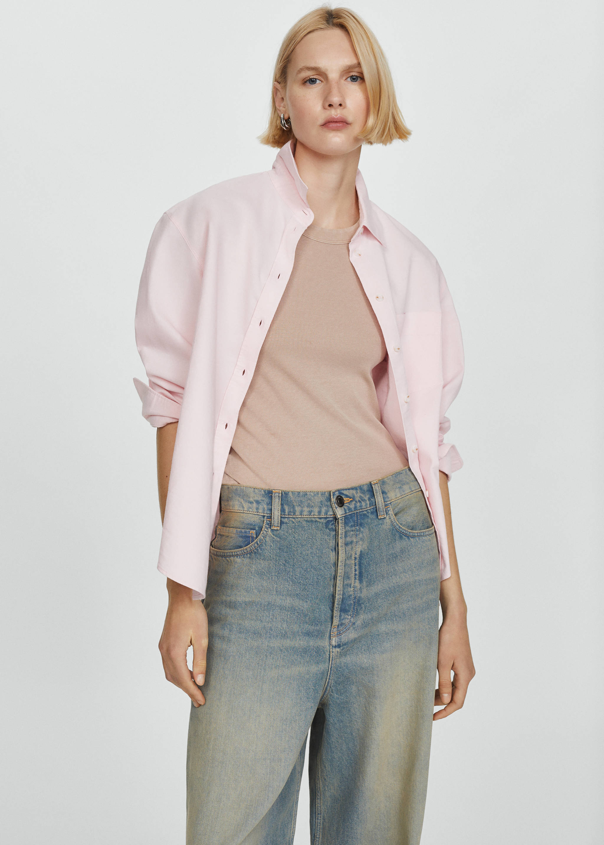 Low-rise loose-fit wide leg jeans - Details of the article 1