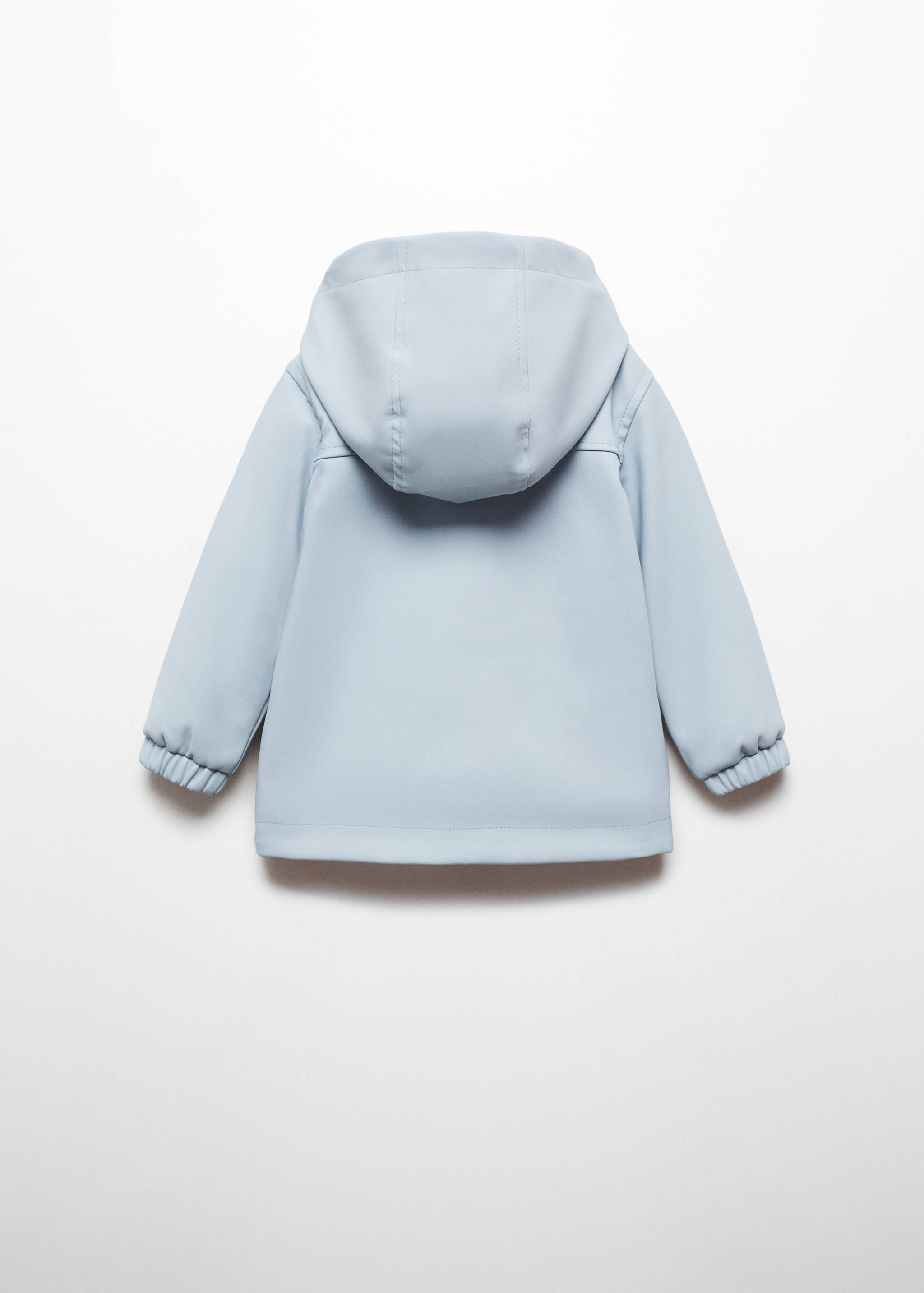 Hooded water-repellent barn jacket - Reverse of the article