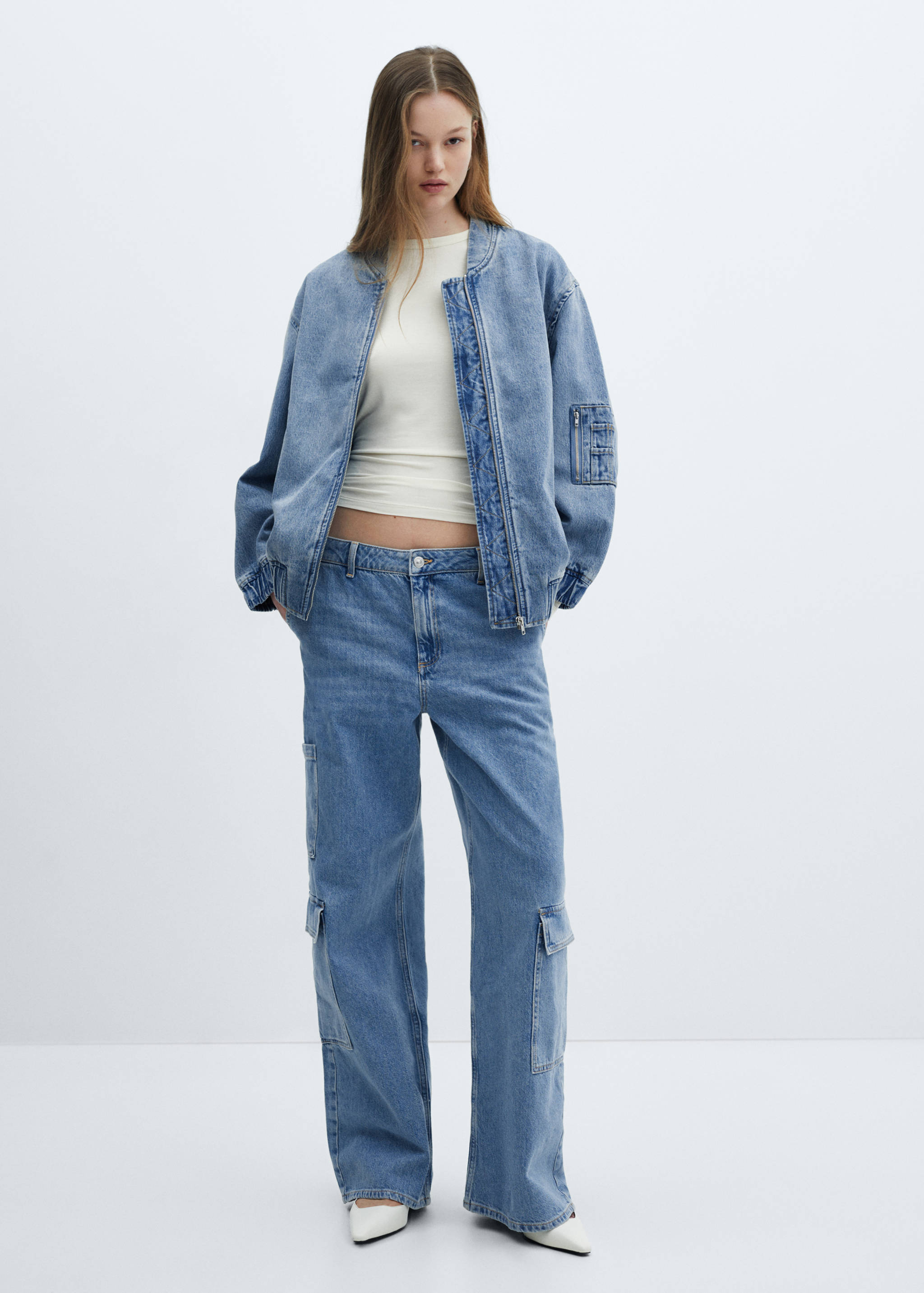 Veste bomber en jean - Plan général