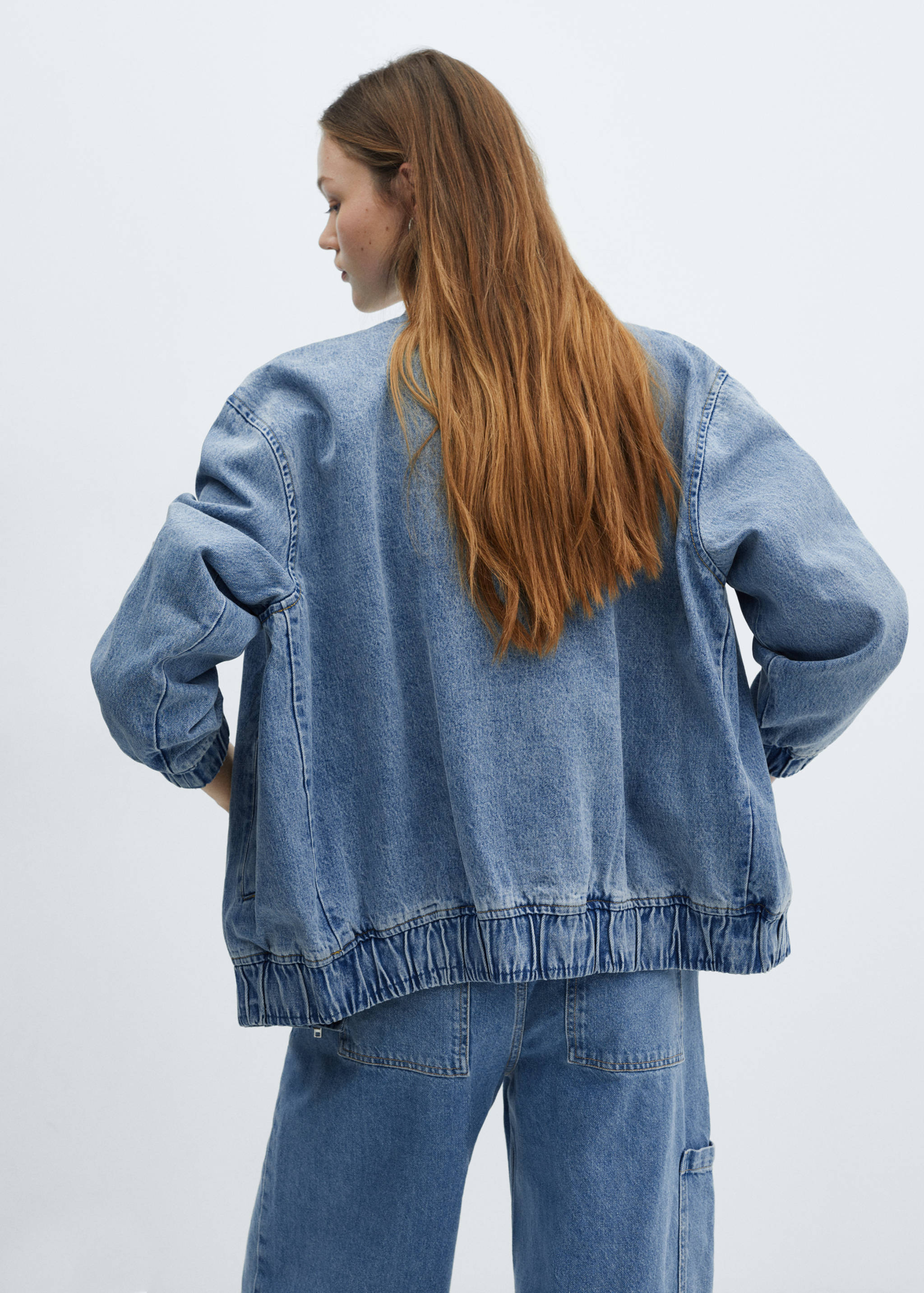 Veste bomber en jean - Verso de l’article