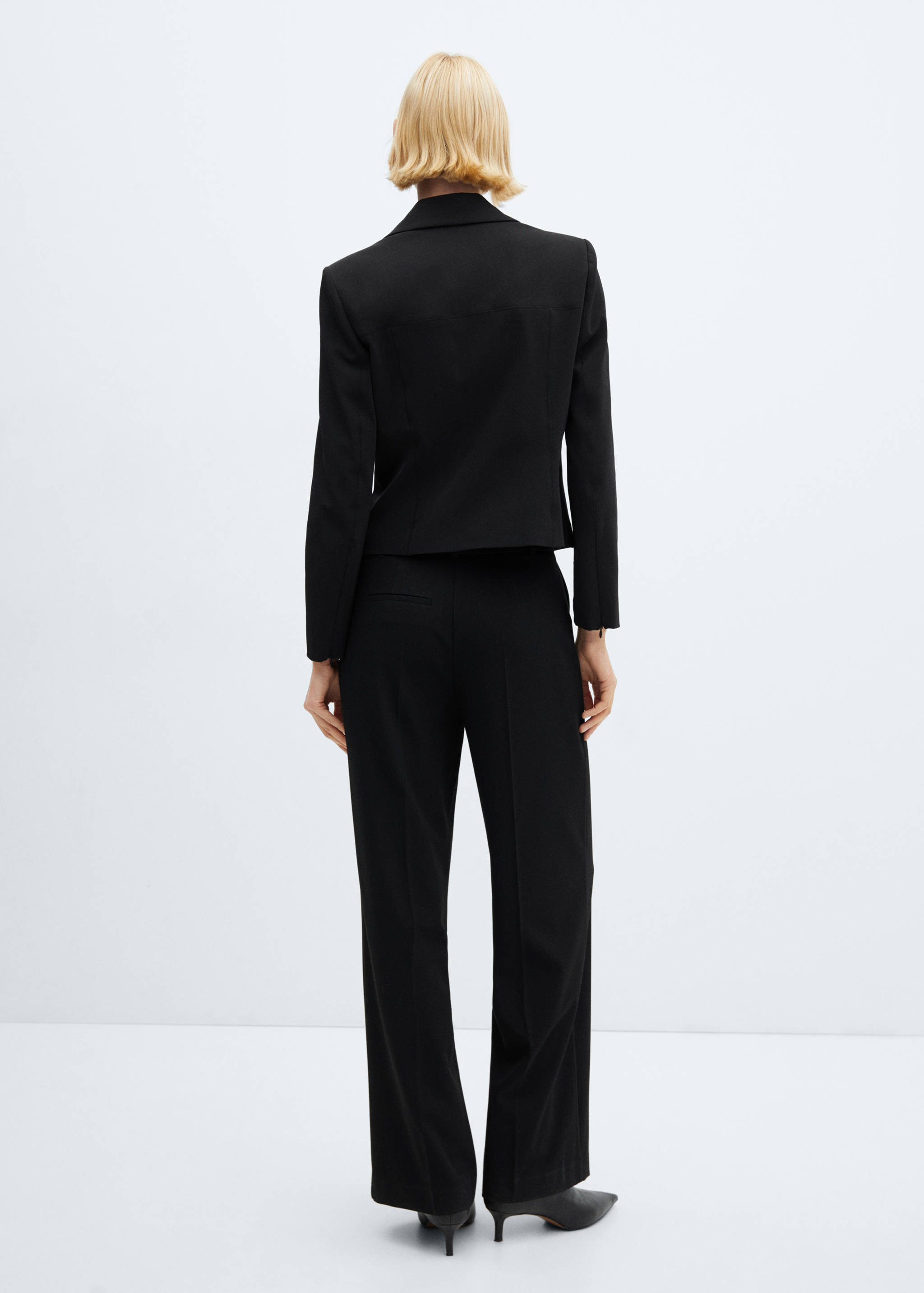 Low-waist wide leg trousers - Reverse of the article