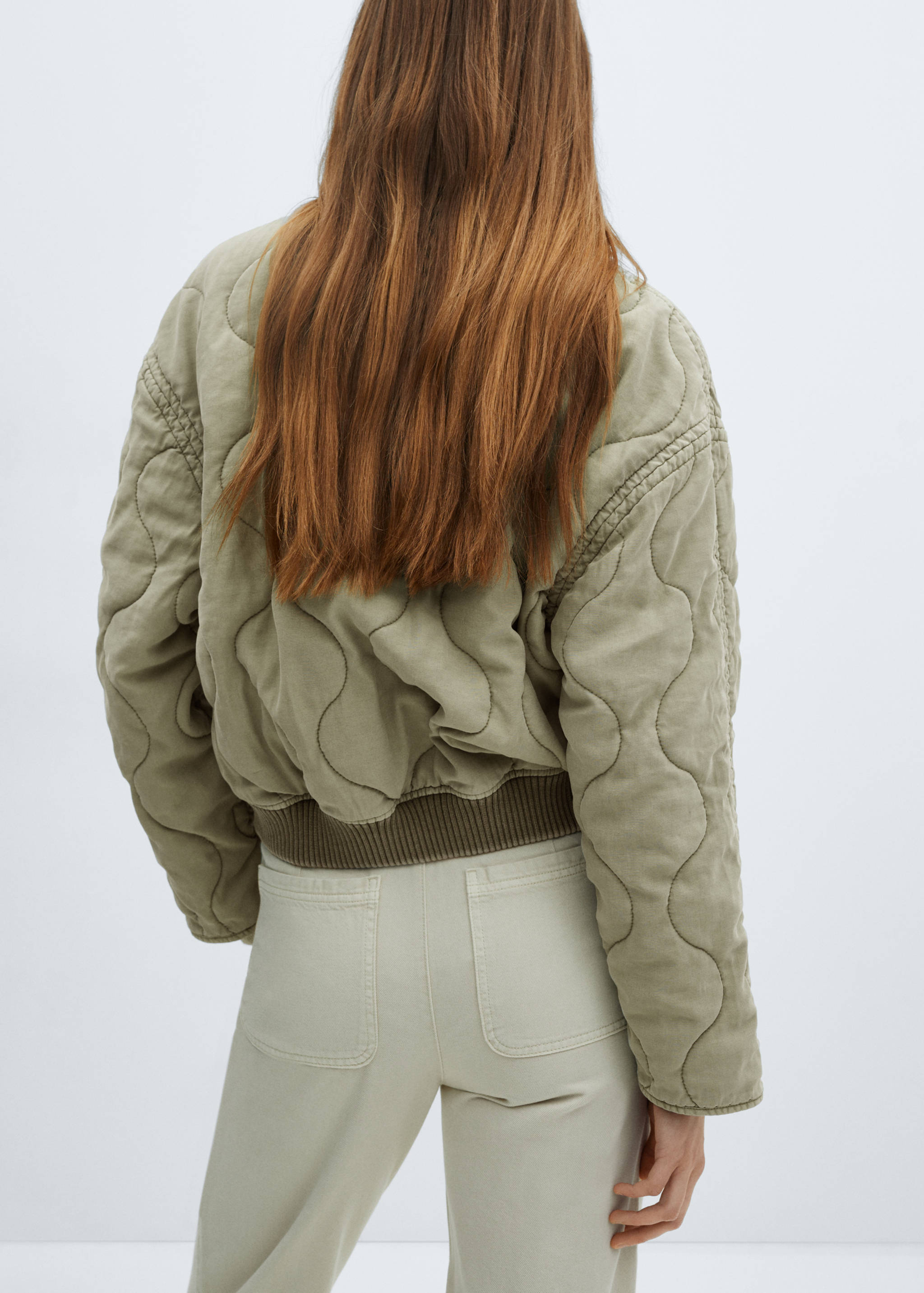 Quilted bomber jacket - Reverse of the article