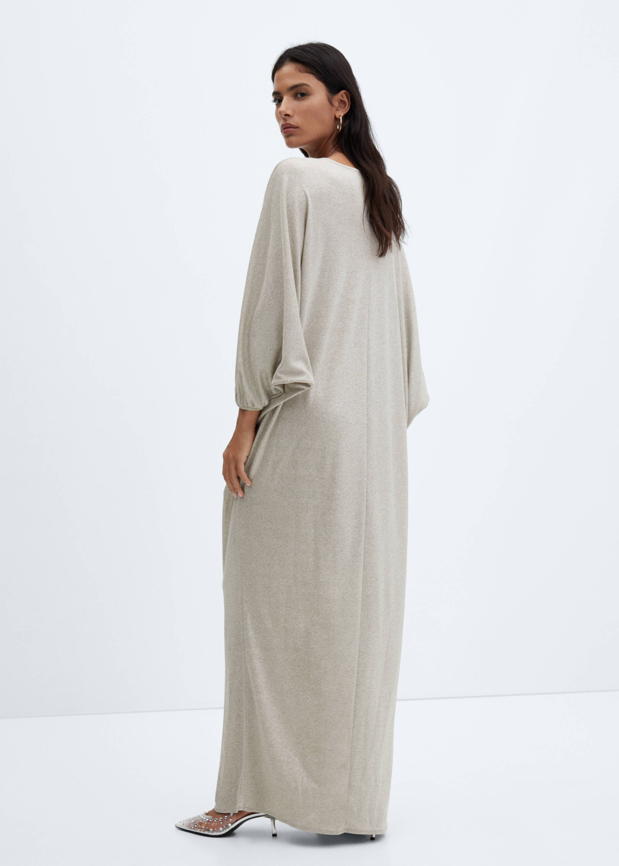 Vestido drapeado lúrex - Reverso del artículo