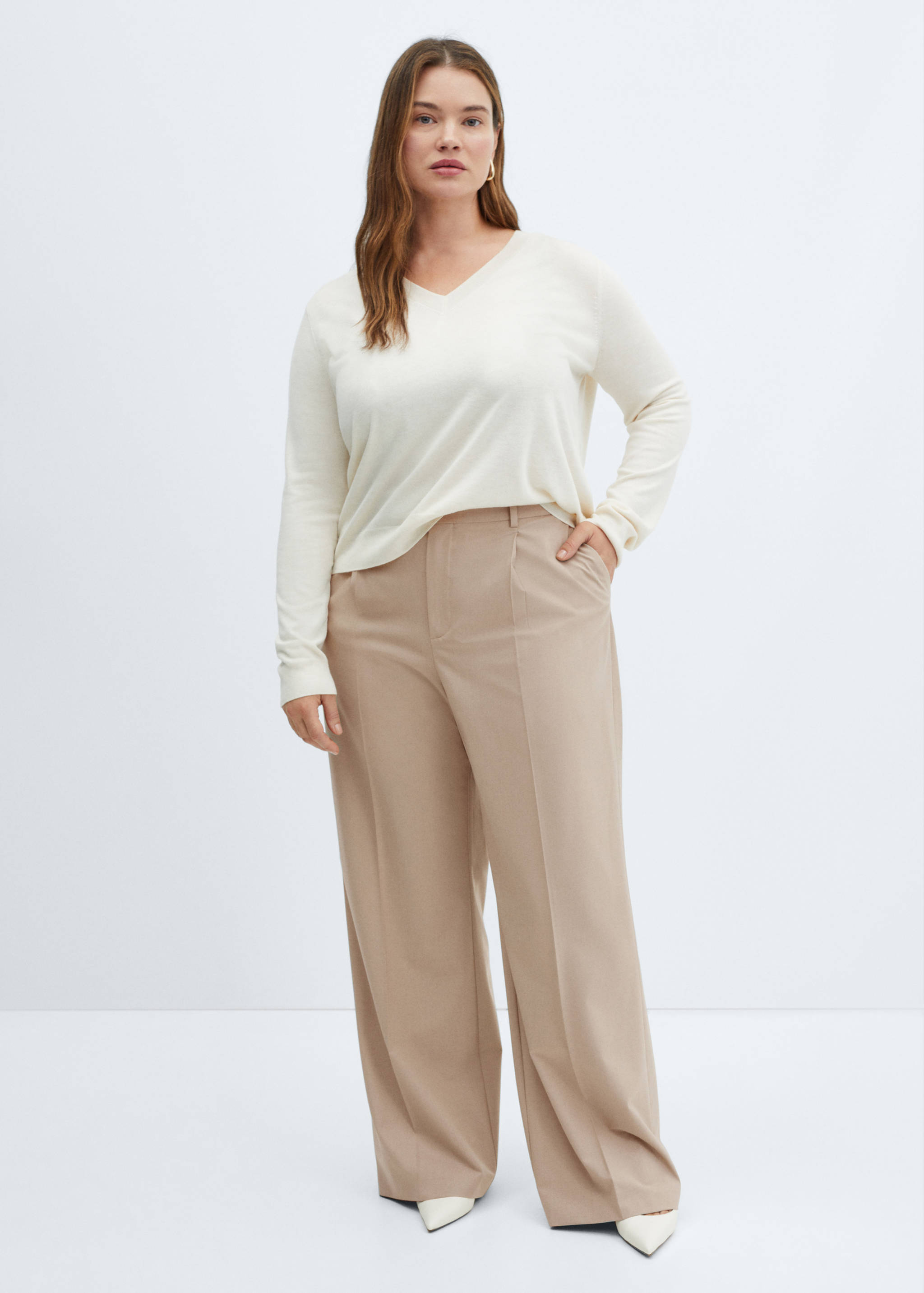 Wide leg suit trousers - Details of the article 3