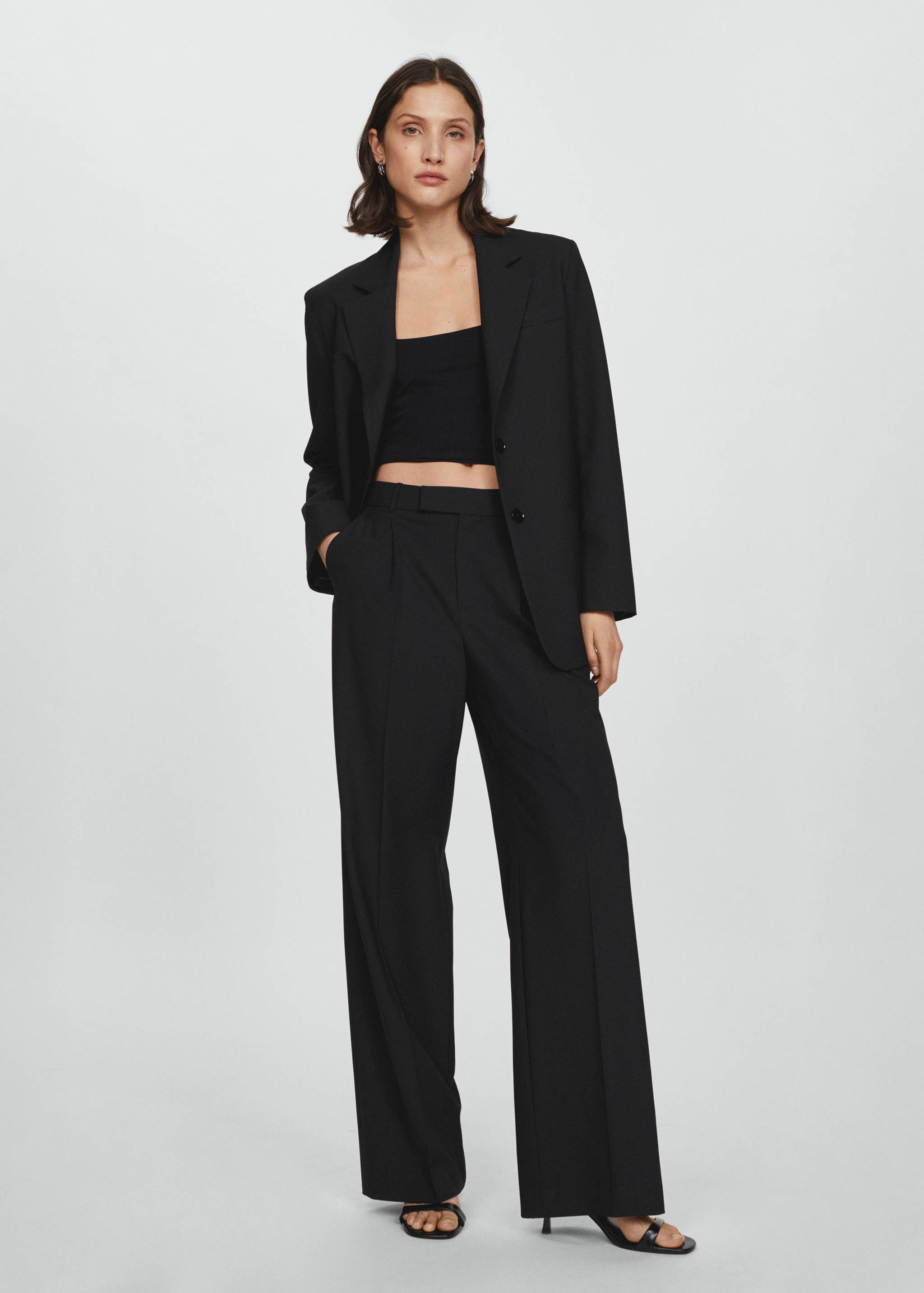 Wide leg suit trousers - General plane