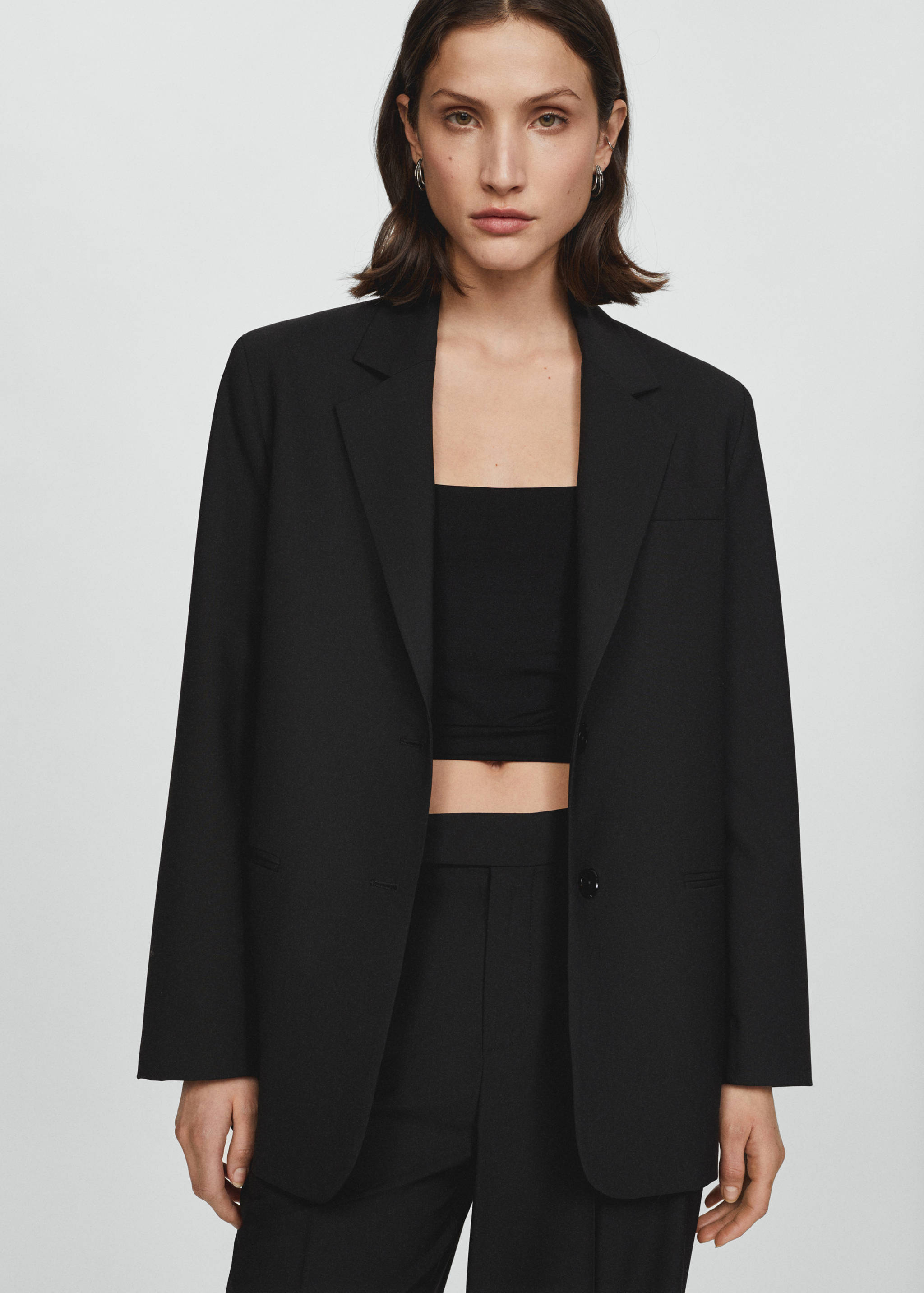 Wide leg suit trousers - Details of the article 1