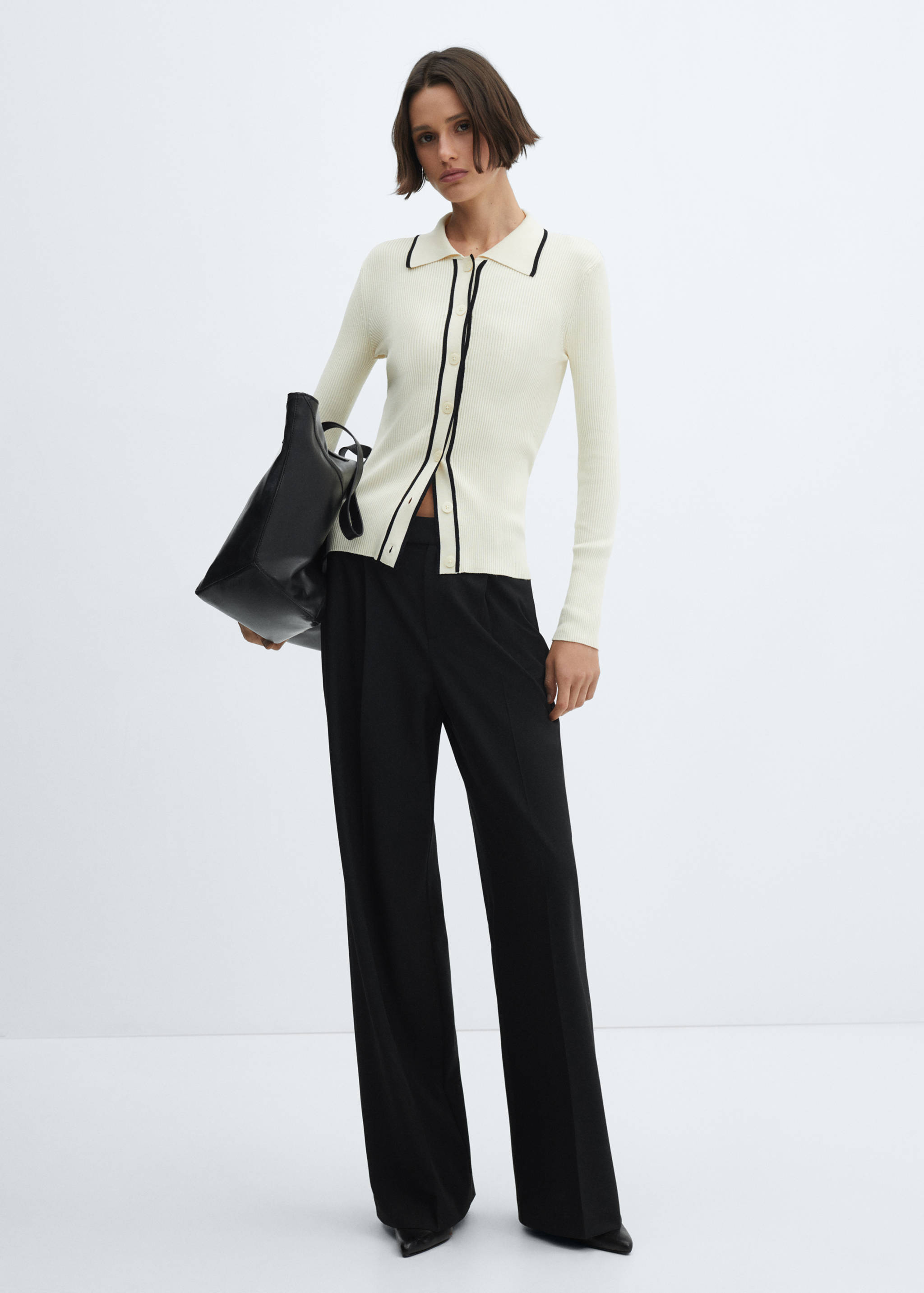 Wide leg suit trousers - Details of the article 2