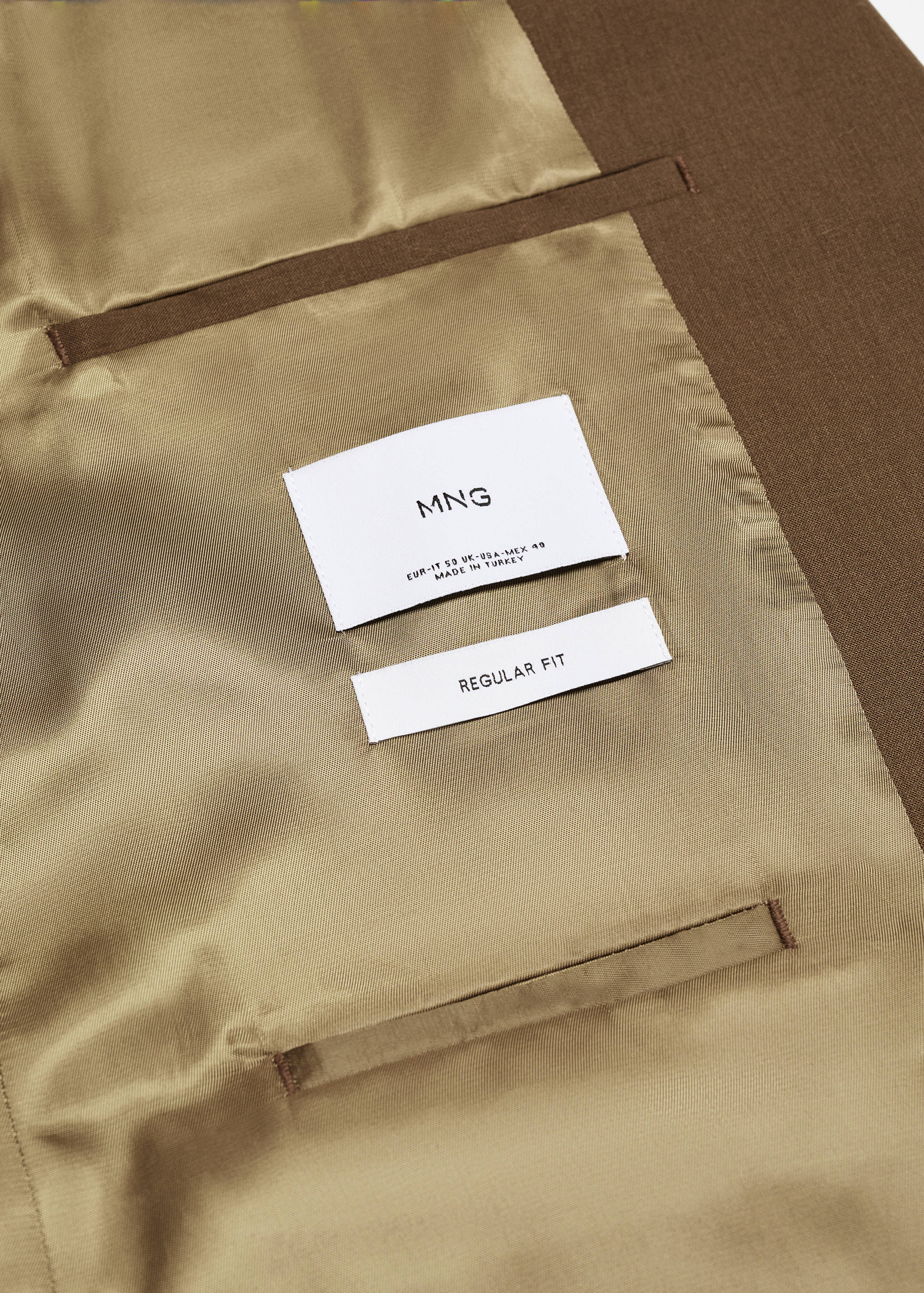 常规尺寸清爽羊毛西装外套 - null