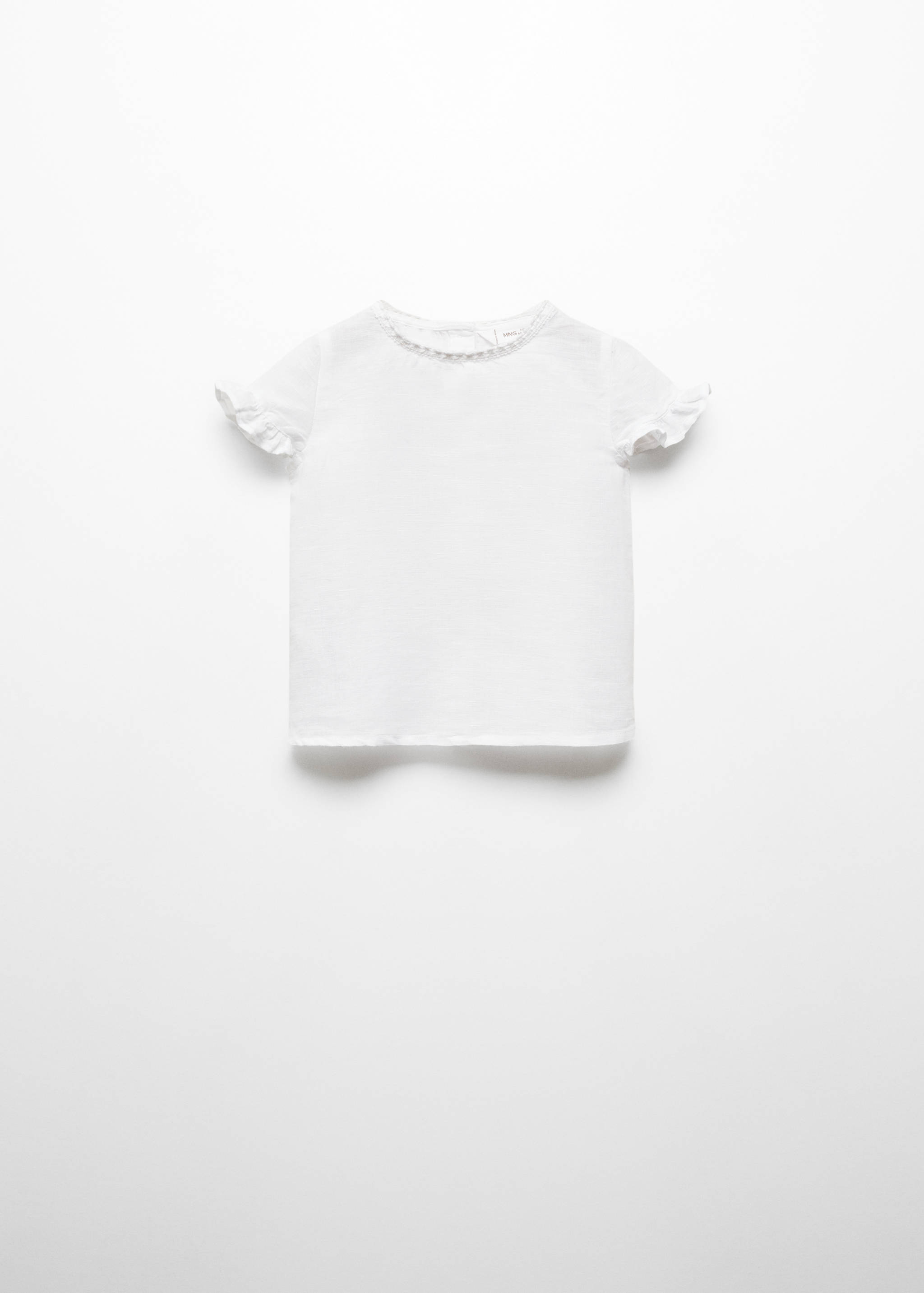 Linen-blend ruffled blouse - Article without model