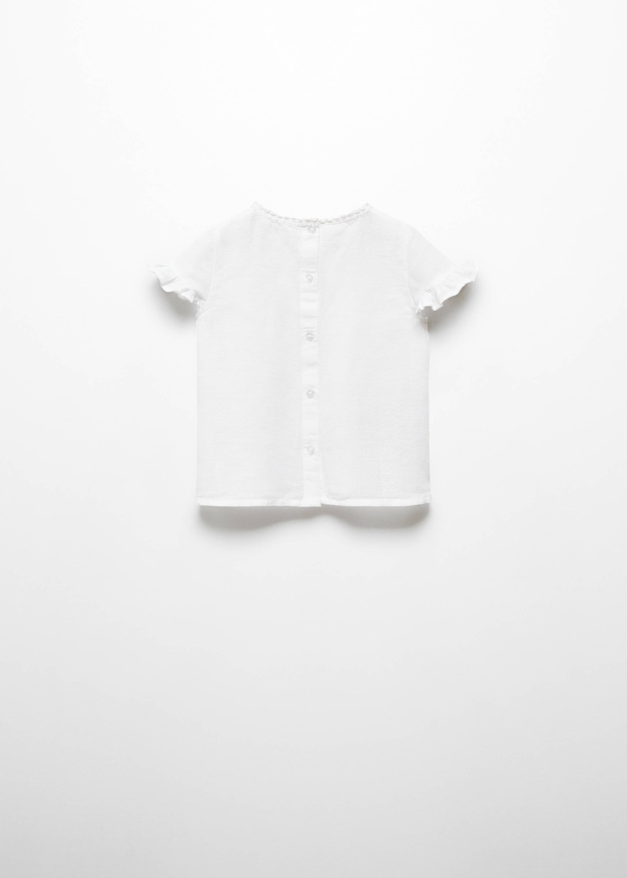 Linen-blend ruffled blouse - Reverse of the article