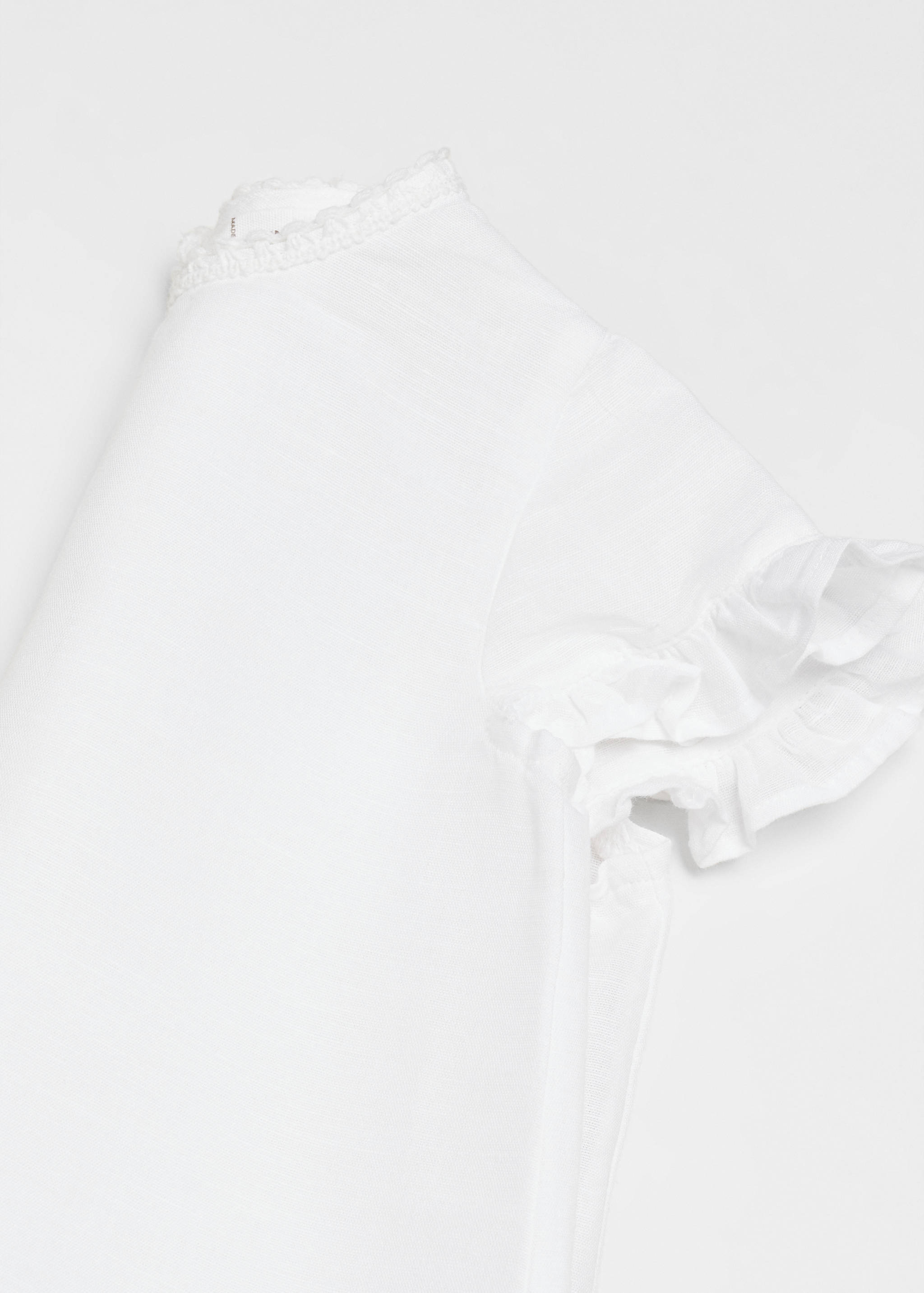 Linen-blend ruffled blouse - Details of the article 8
