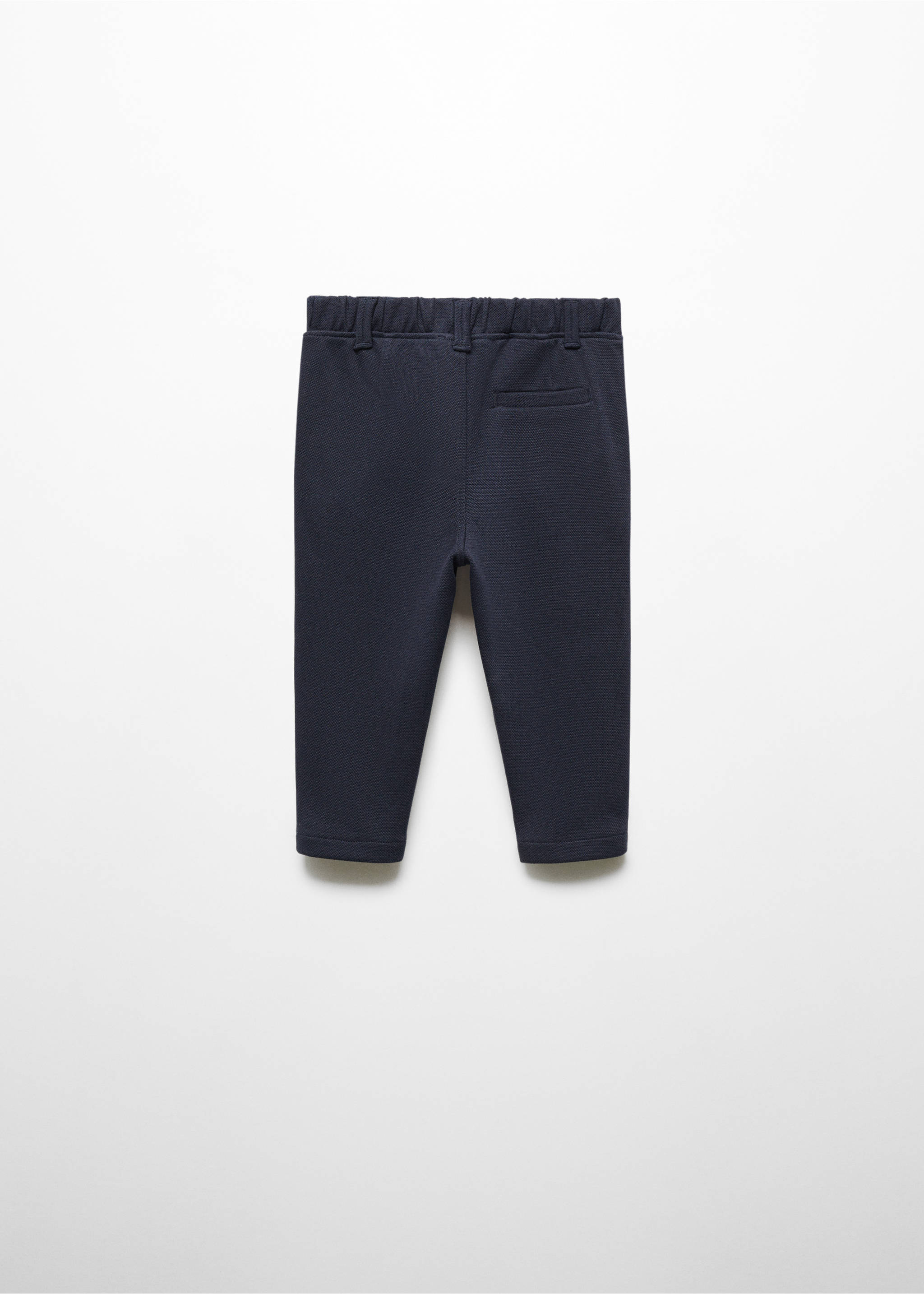 Cotton suit pants - Reverse of the article, Navy. Ref: 67055729-00.