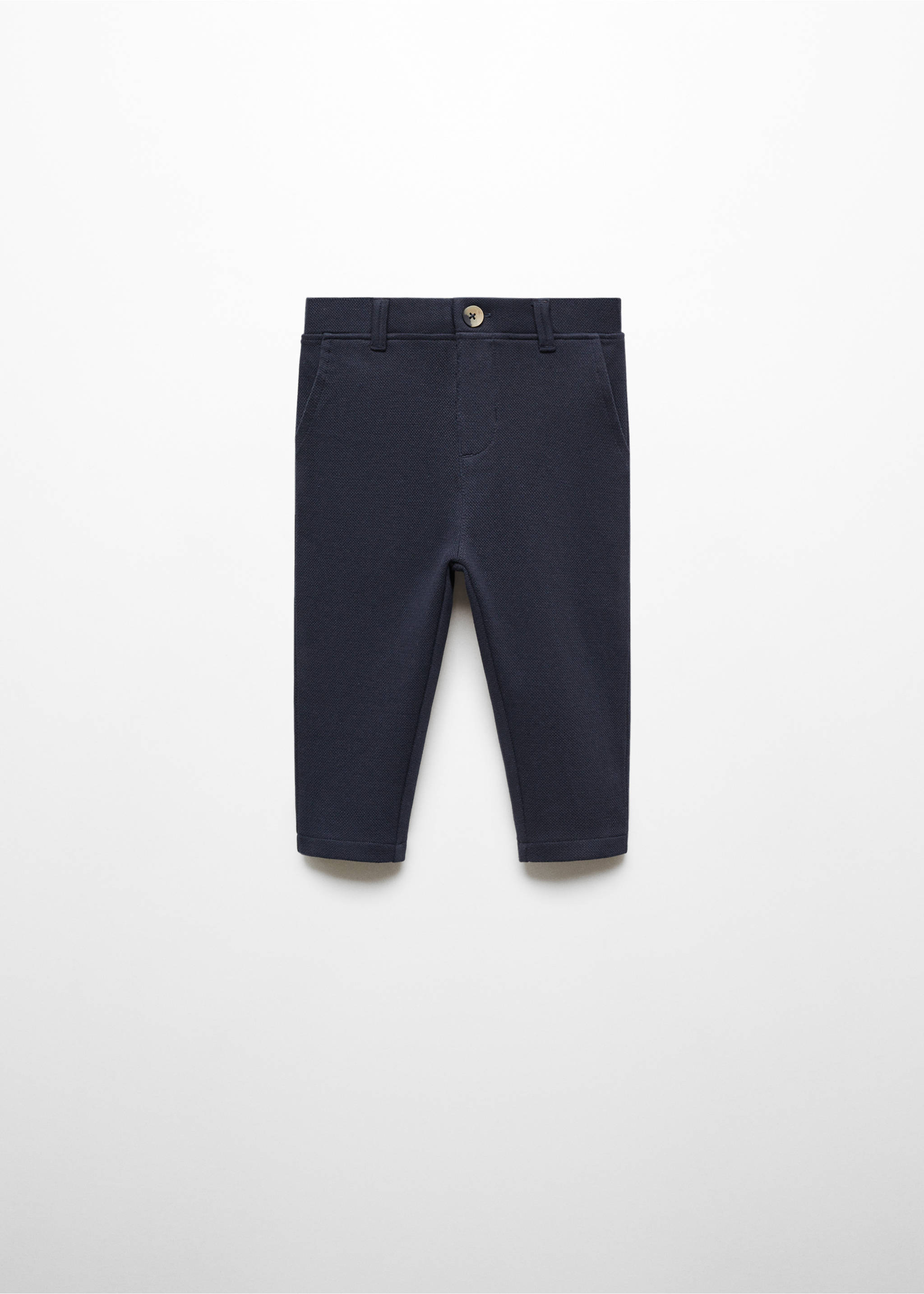 Cotton suit pants - Article without model, Navy. Ref: 67055729-00.