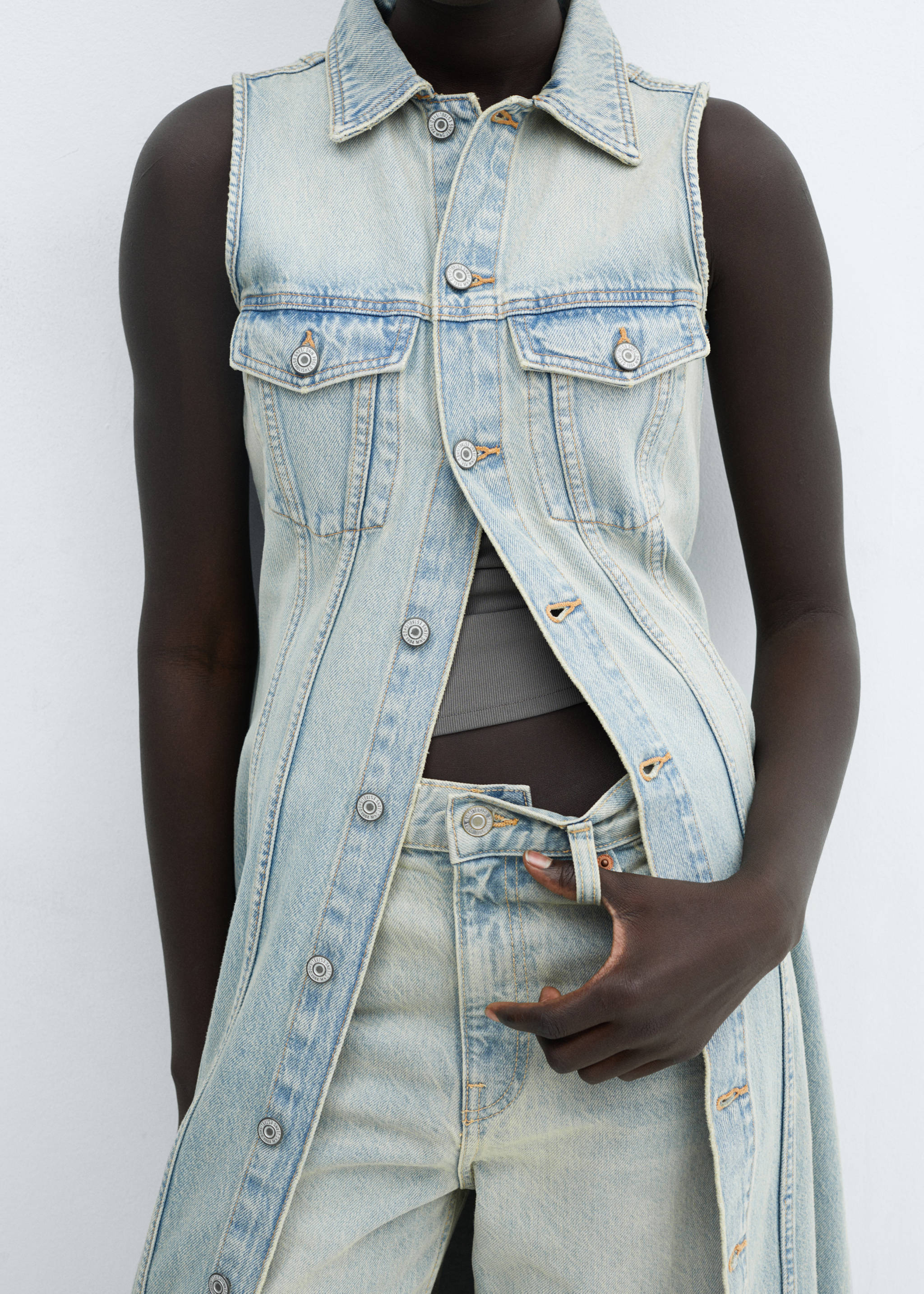 Button denim dress - Details of the article 6