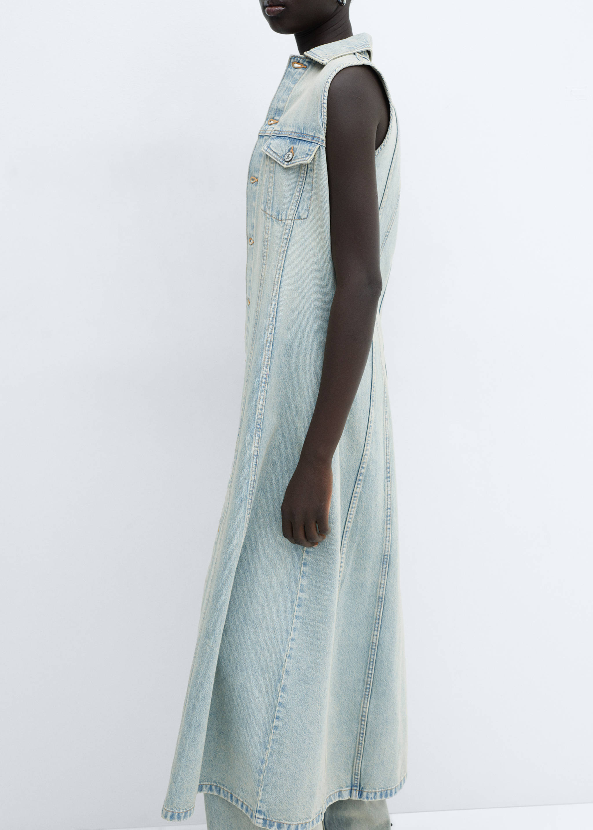 Button denim dress - Details of the article 2