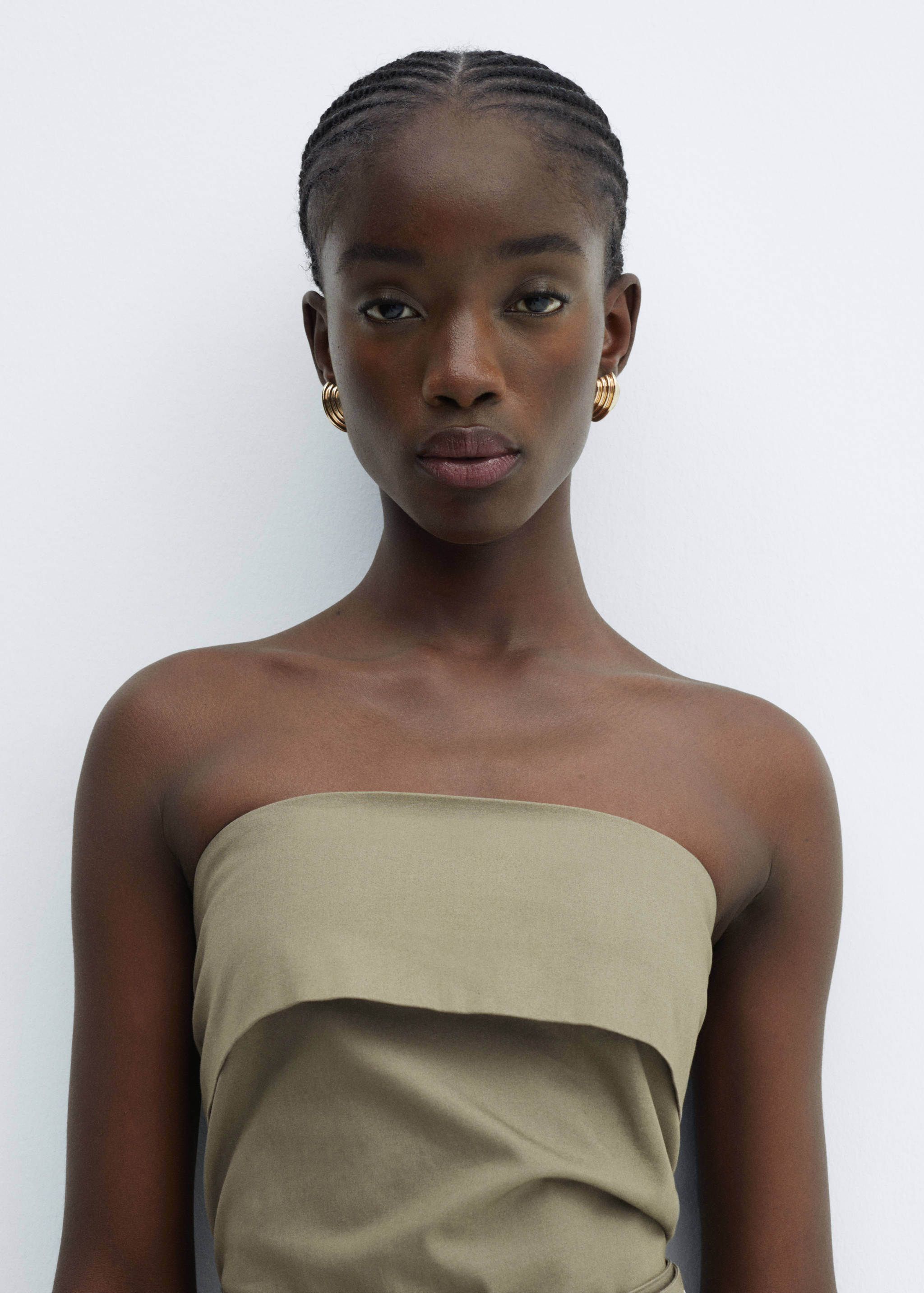Belted strapless dress - Details of the article 1