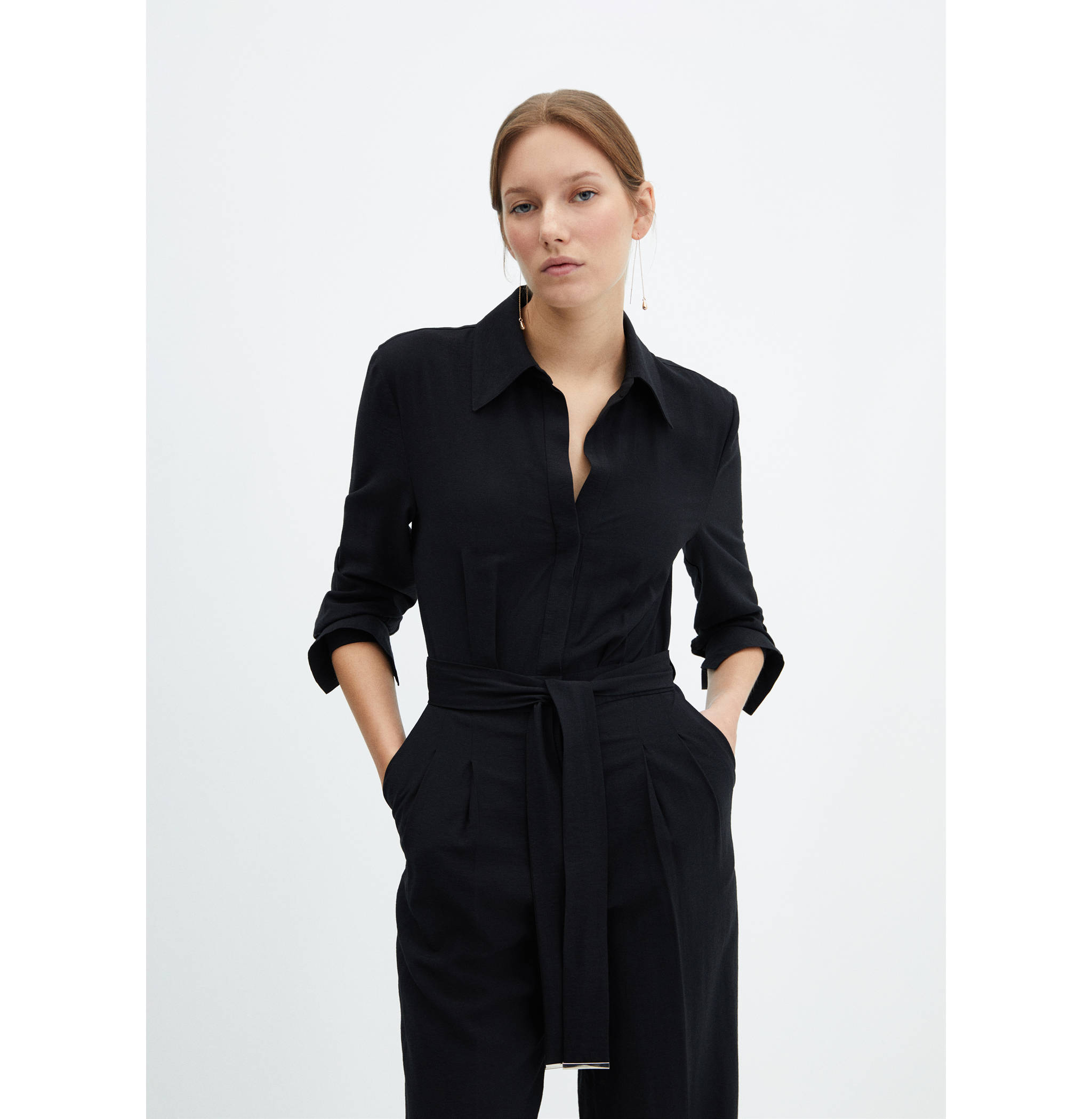 Belt long jumpsuit - Medium plane