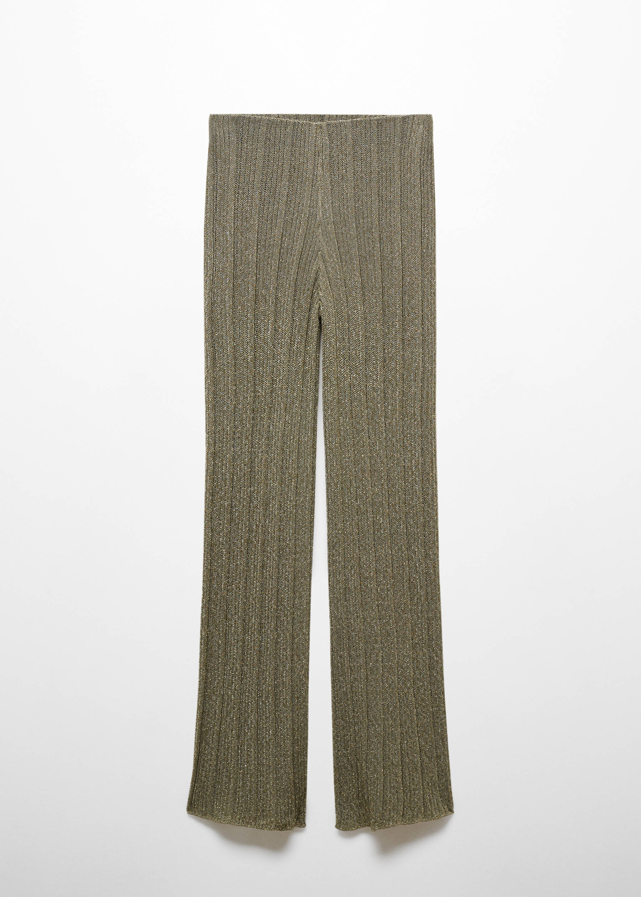 直筒针织金银线长裤 - null