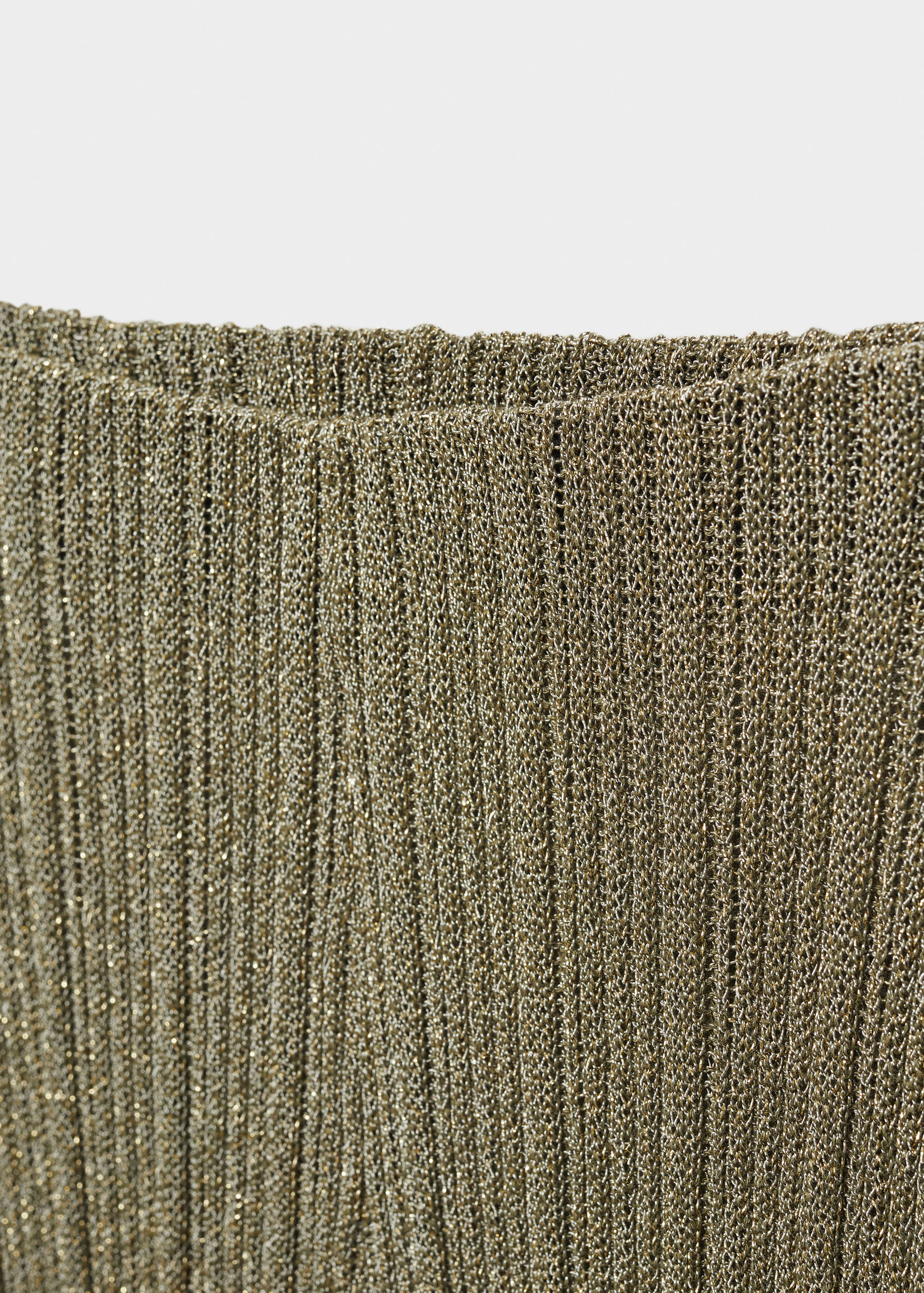 直筒针织金银线长裤 - null