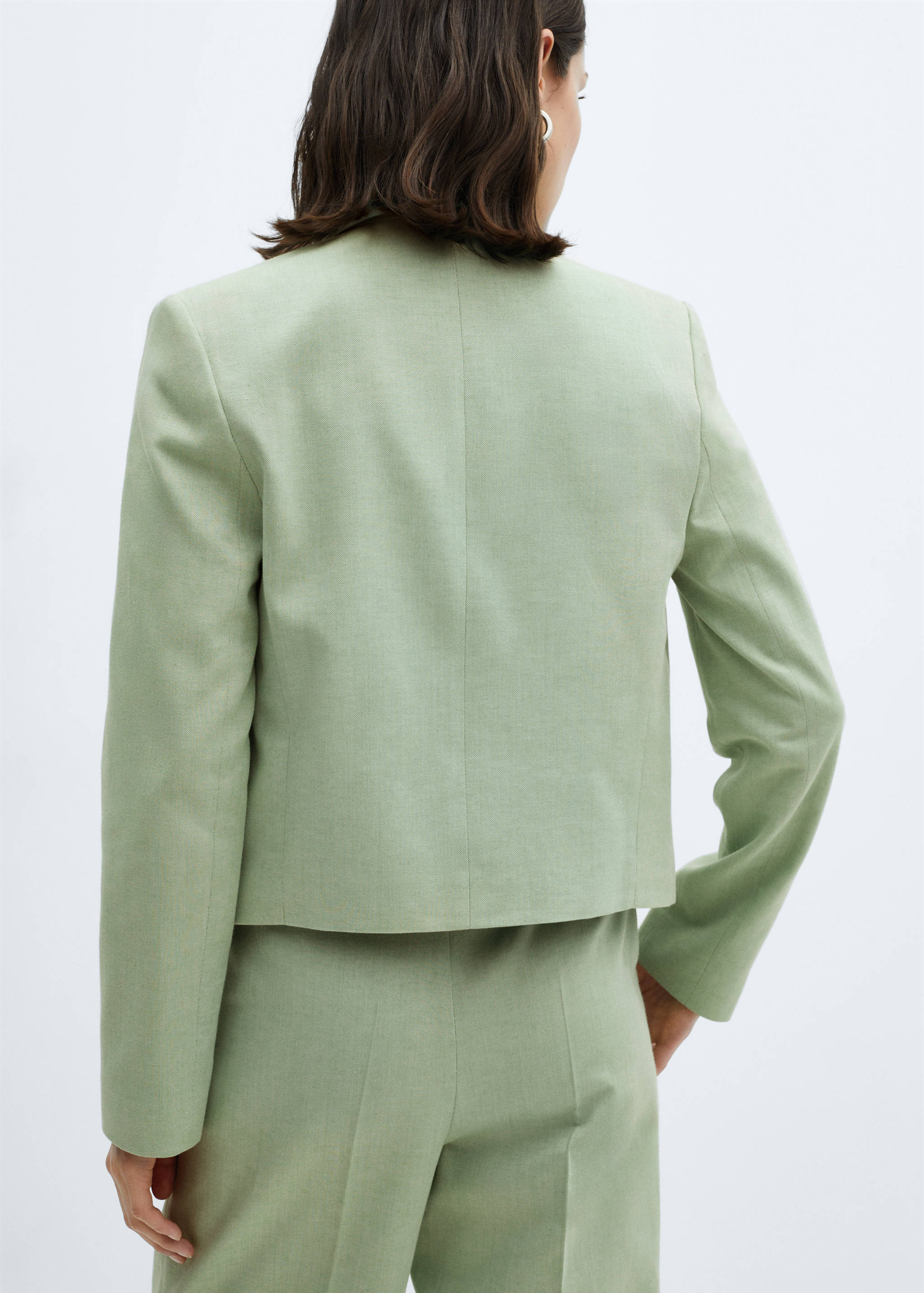 Cropped blazer with buttons - Reverse of the article
