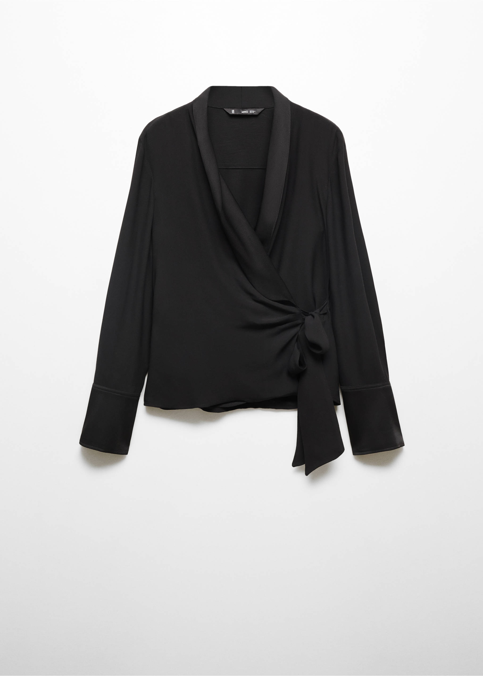 Blusa cruzada lazo - Artículo sin modelo, Negro. Ref: 67055759-00.