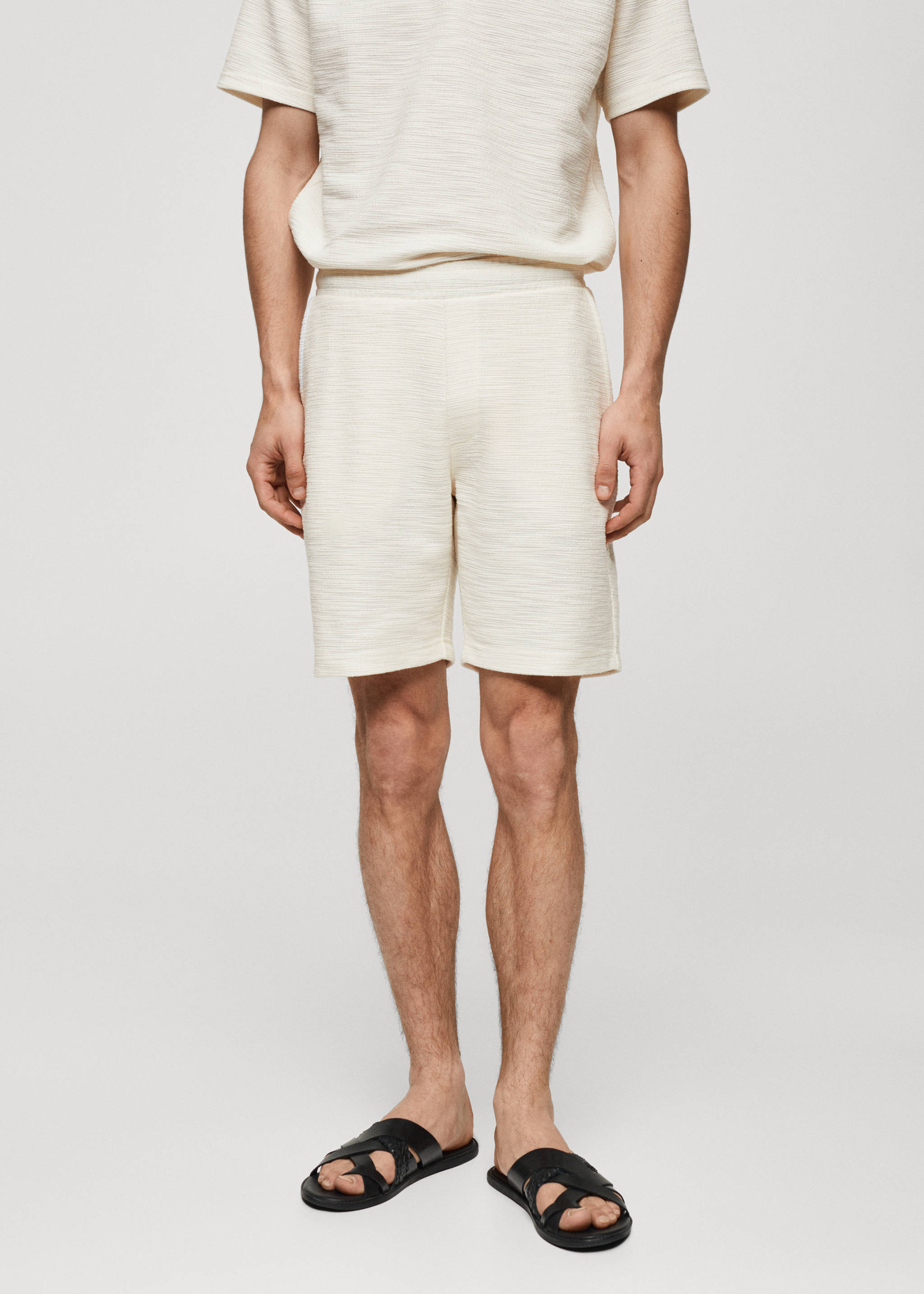 Bermuda coton texturé - Plan moyen