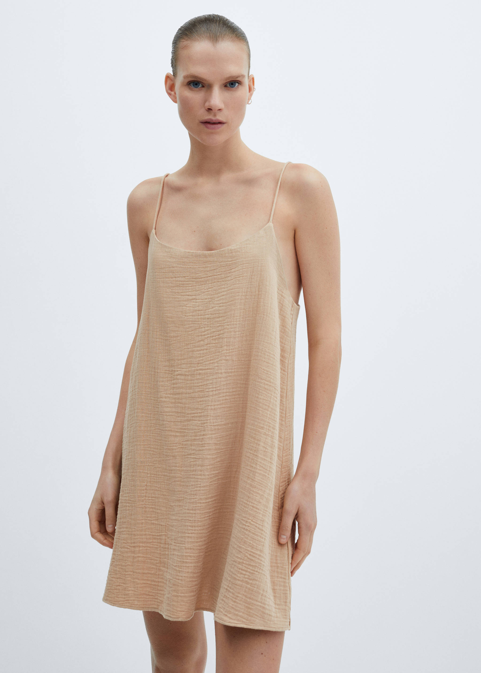 Cotton chiffon nightdress - Medium plane