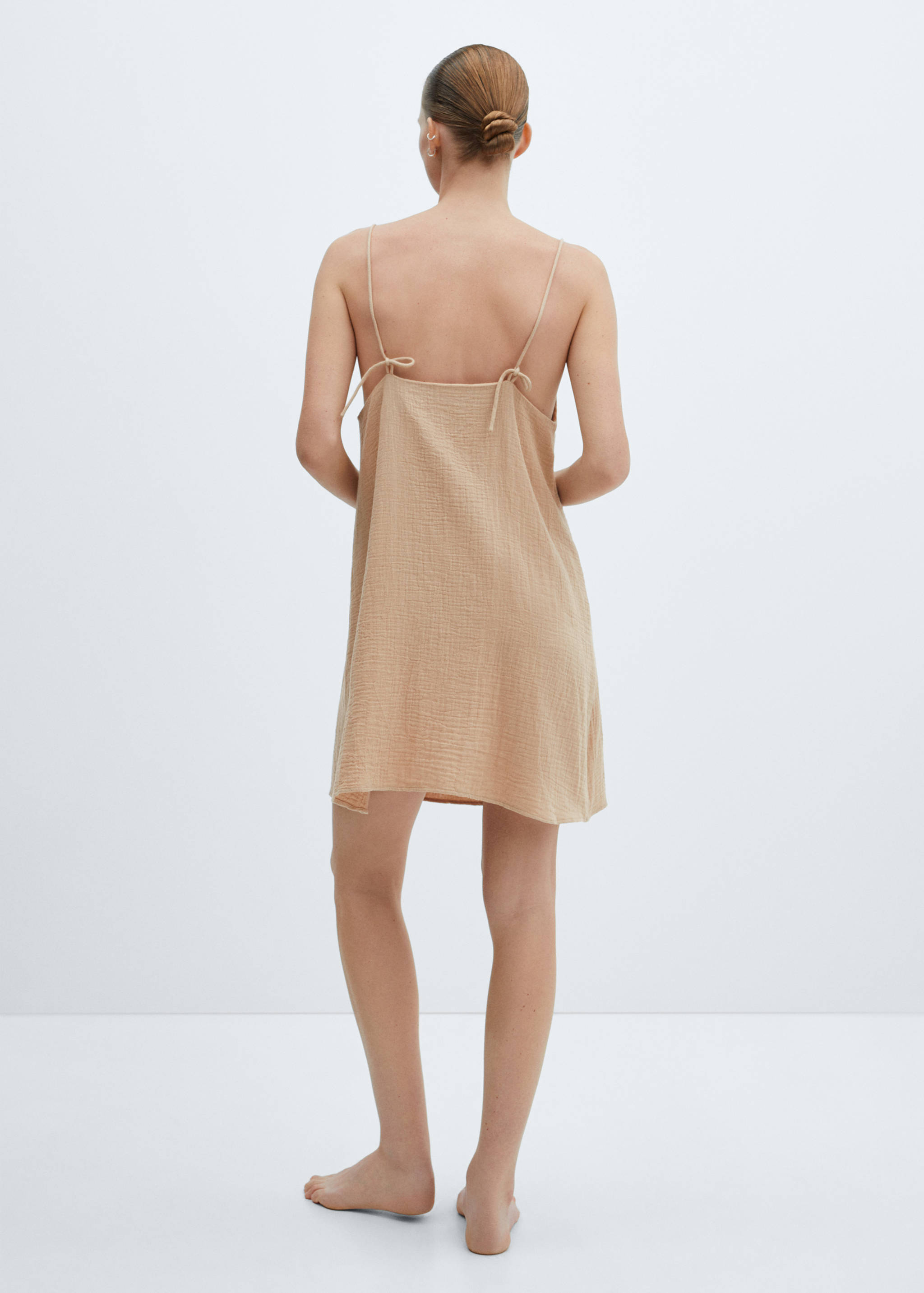 Cotton chiffon nightdress - Reverse of the article