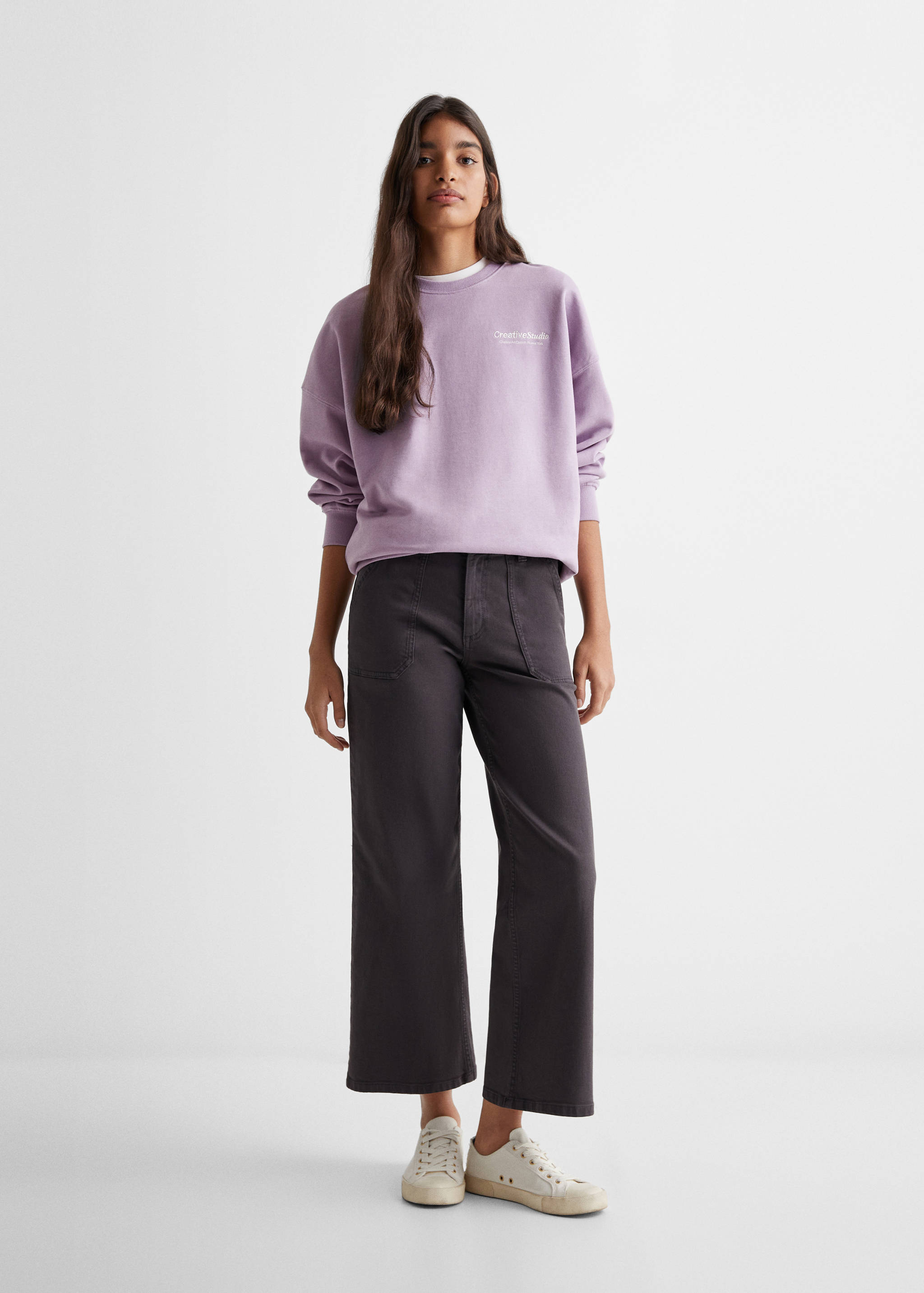 Message cotton sweatshirt - General plane